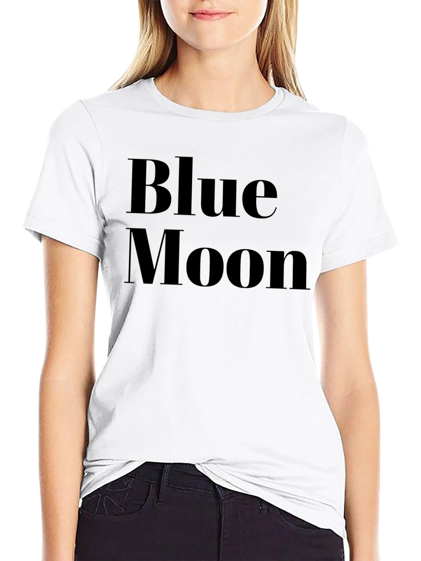 Black Blue Moon Graphic Tee - Classic Comfort view 9
