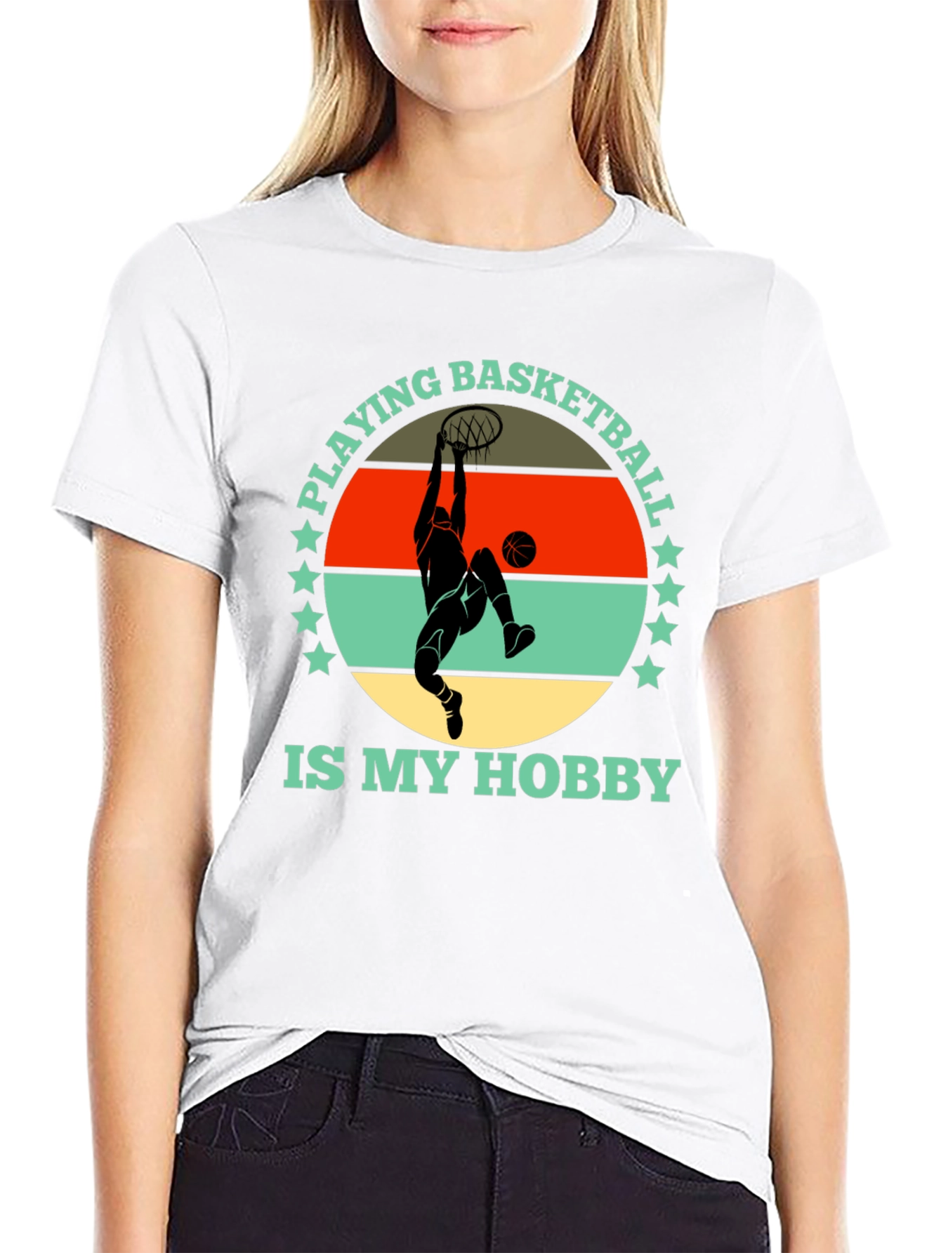 Black Basketball Hobby Graphic Tee - Stylish Cotton T-Shirt view 9
