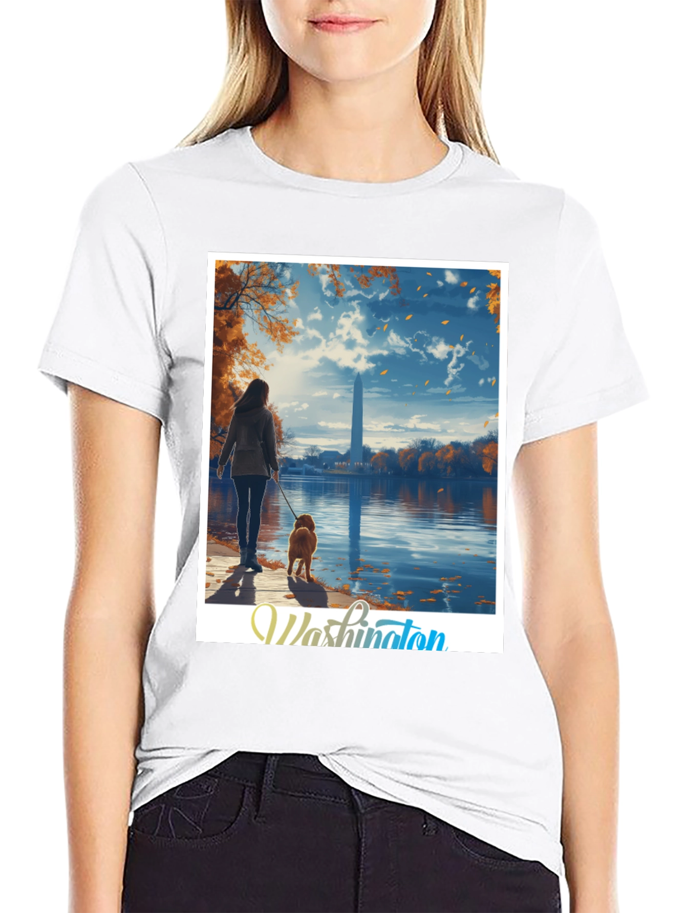Black Washington Monument Graphic Tee view 9