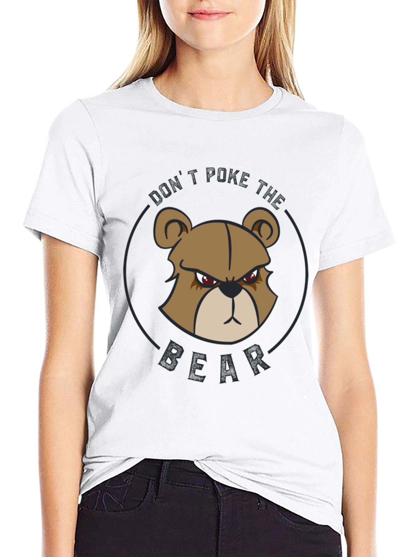 Black Don't Poke The Bear Graphic T-Shirt - Black view 9