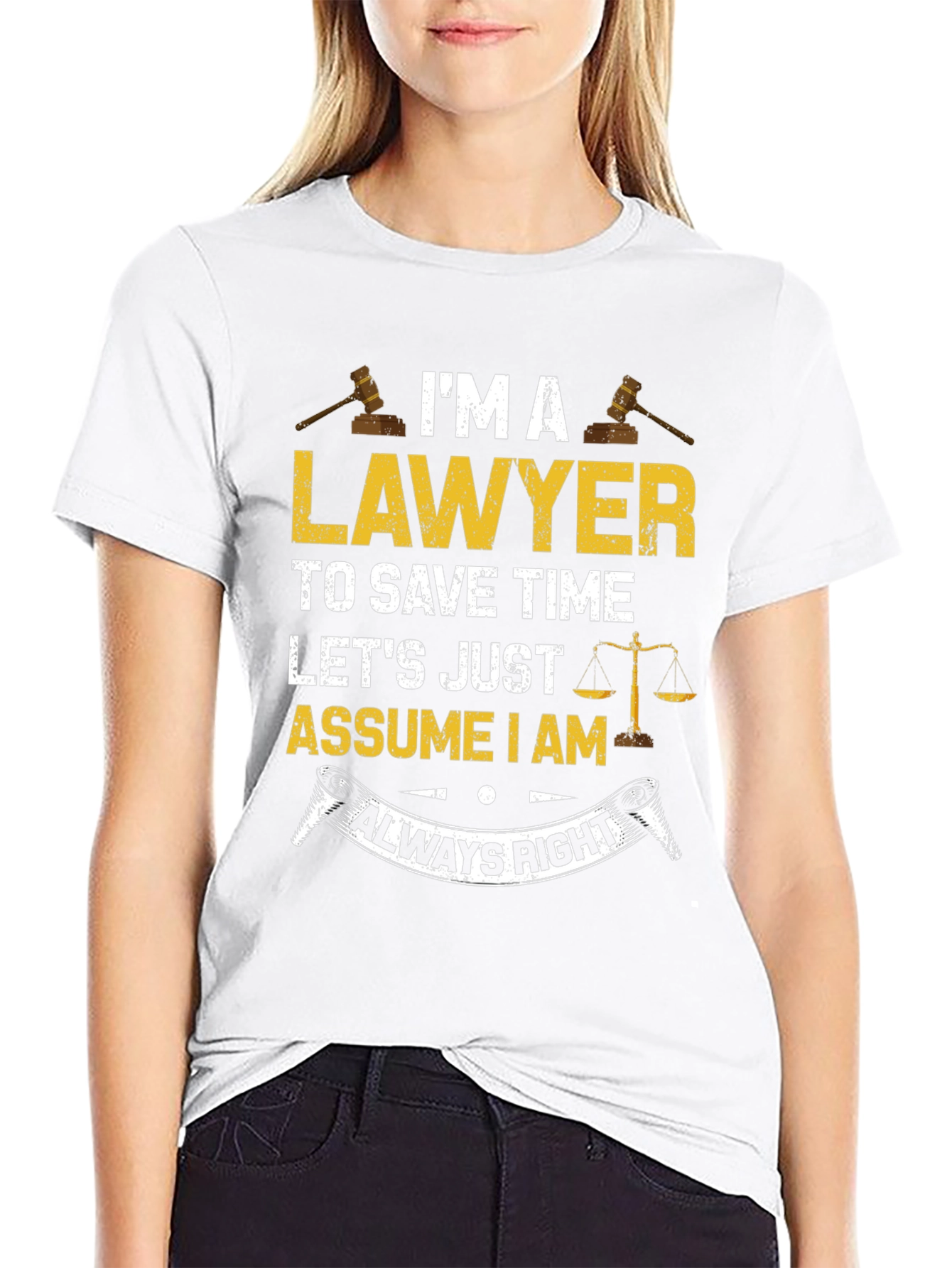 Black Lawyer Always Right Graphic T-Shirt view 9