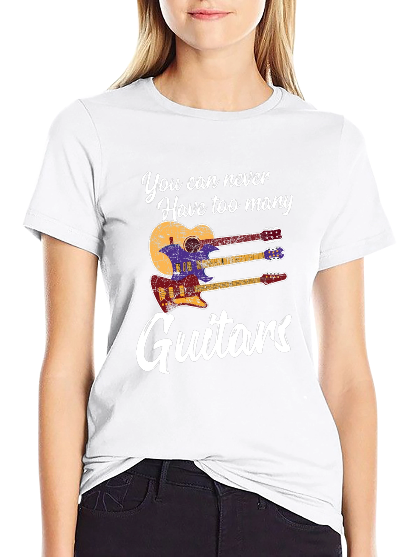 Black You Can Never Have Too Many Guitars T-Shirt view 9