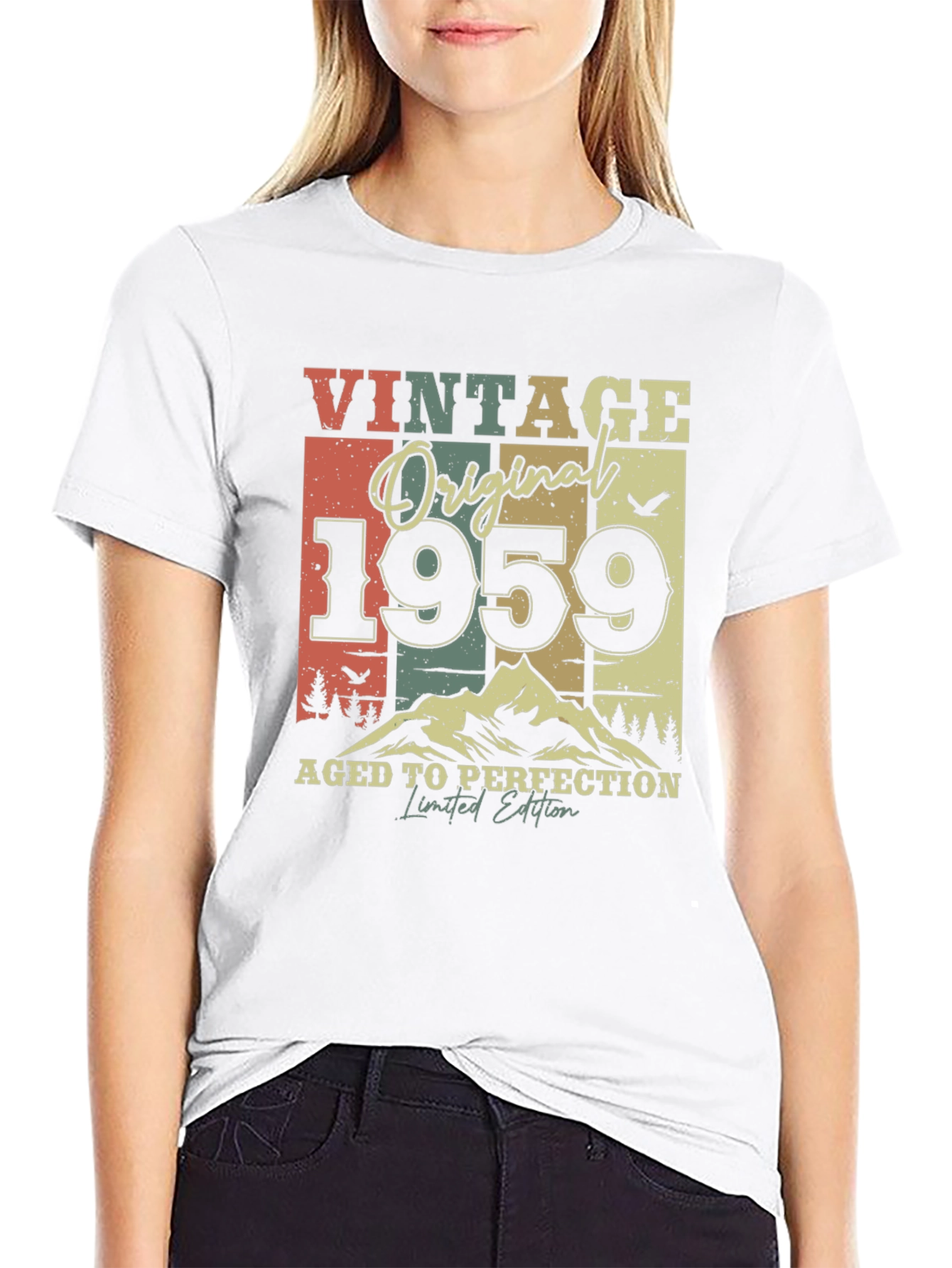 Black Vintage 1959 Aged to Perfection Limited Edition T-Shirt view 9