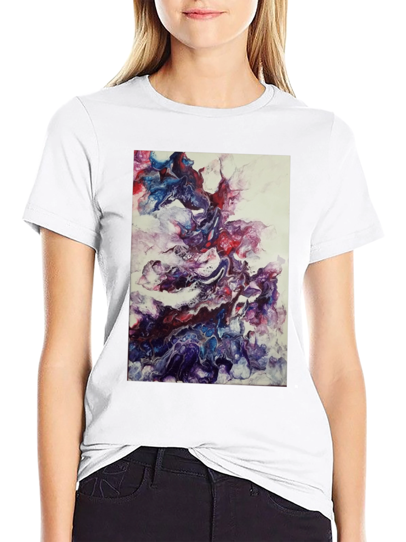 Black Abstract Art Black T-Shirt view 9