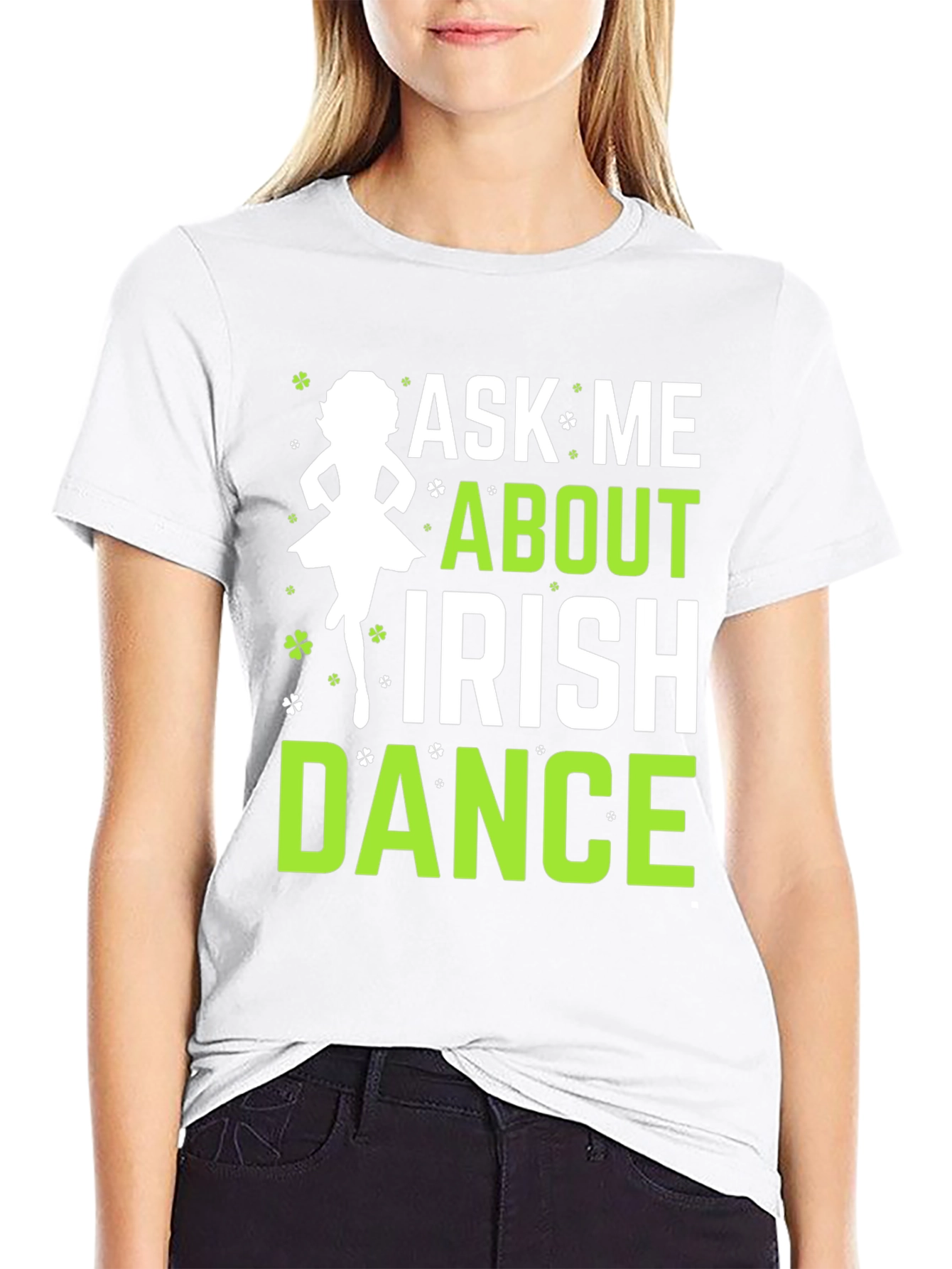 Black Ask Me About Irish Dance Black Graphic Tee view 9