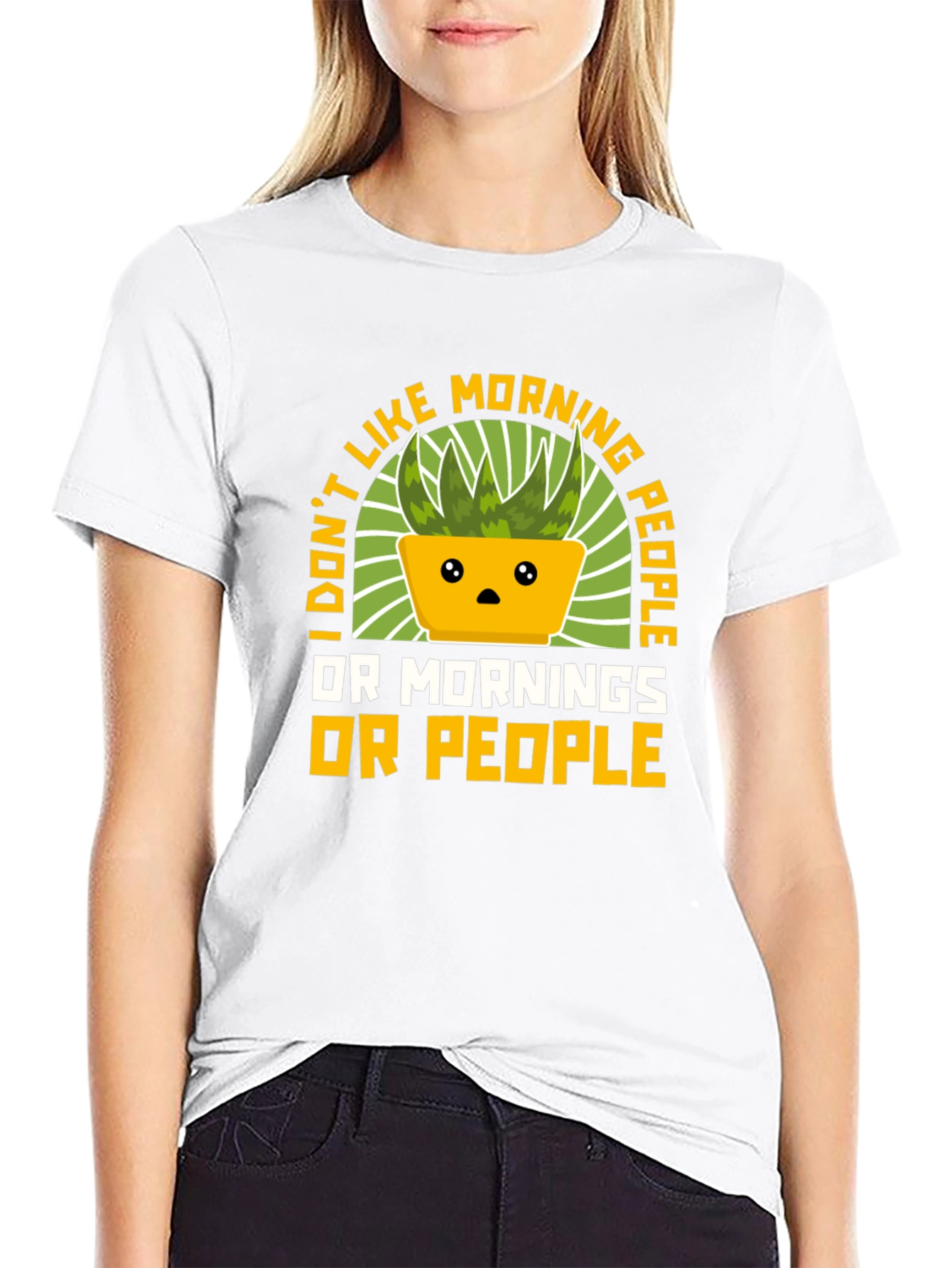 Black Funny Anti-Morning People T-Shirt view 9