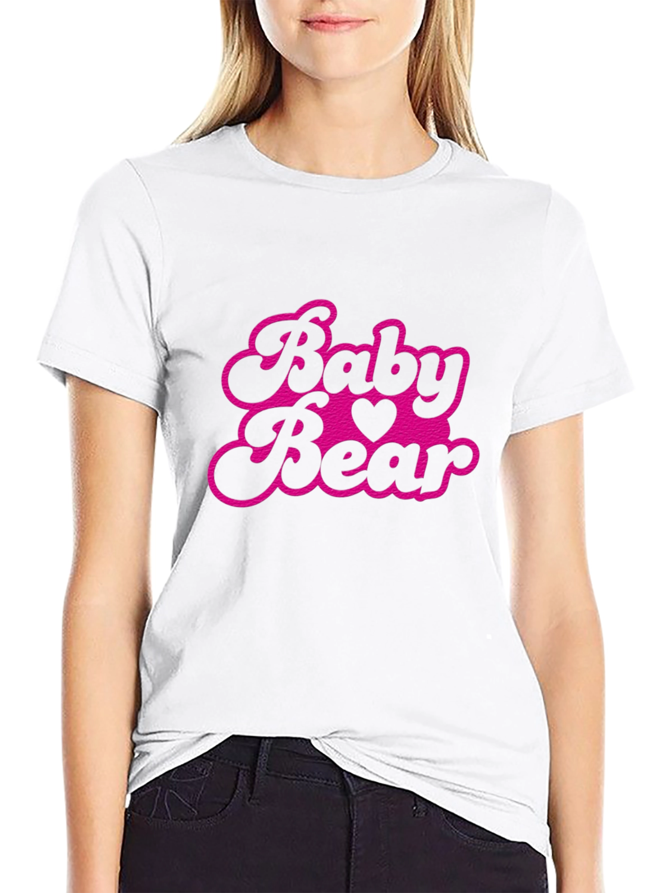 Black Baby Bear Black Graphic Tee view 9