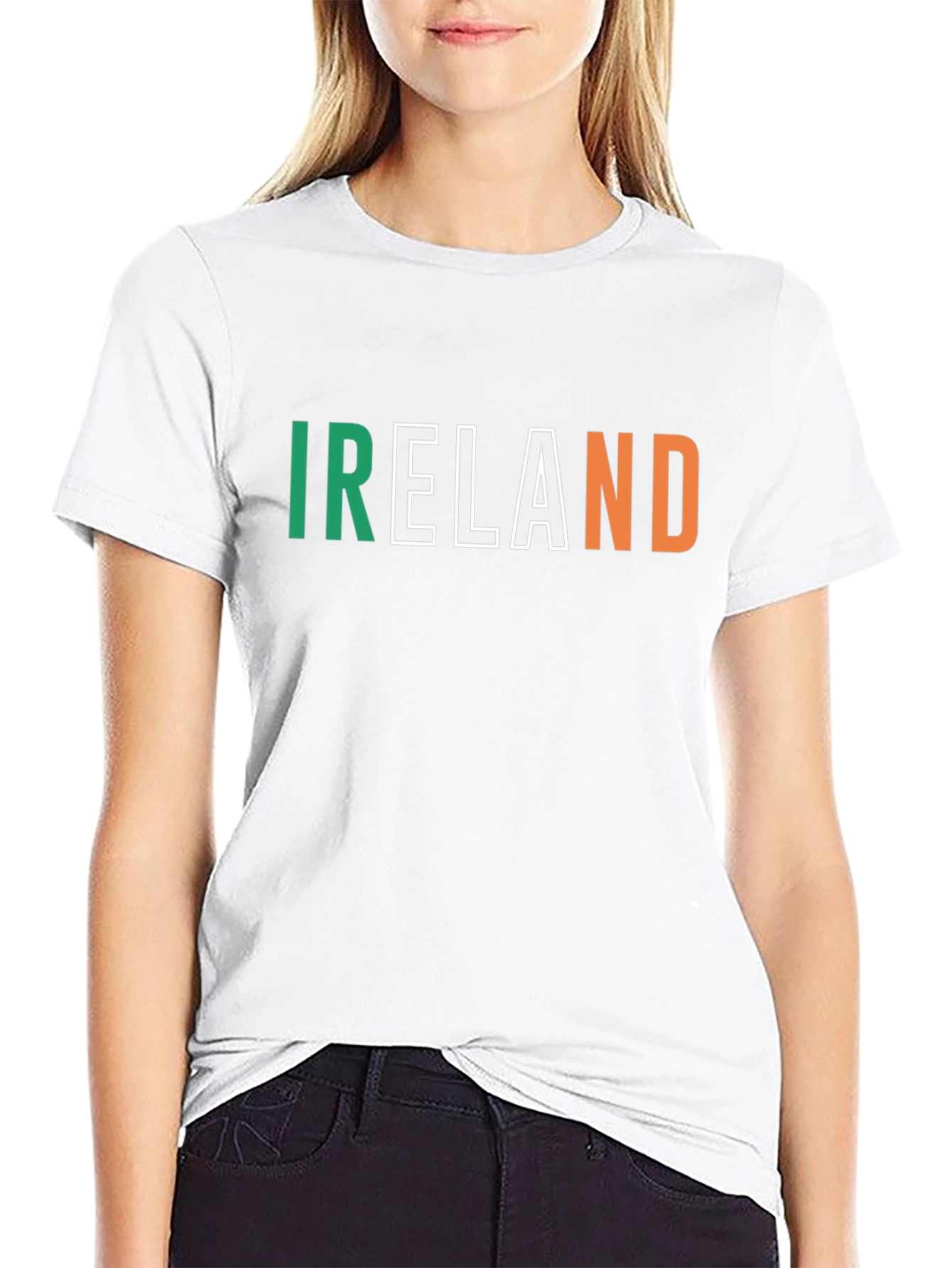 Black Ireland Flag Colors T-Shirt view 9