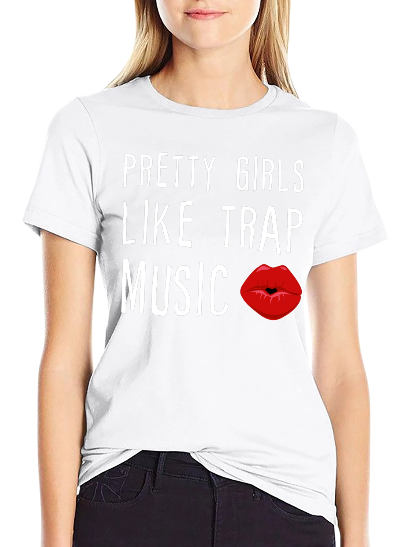 Black Pretty Girls Like Trap Music Graphic Tee view 9