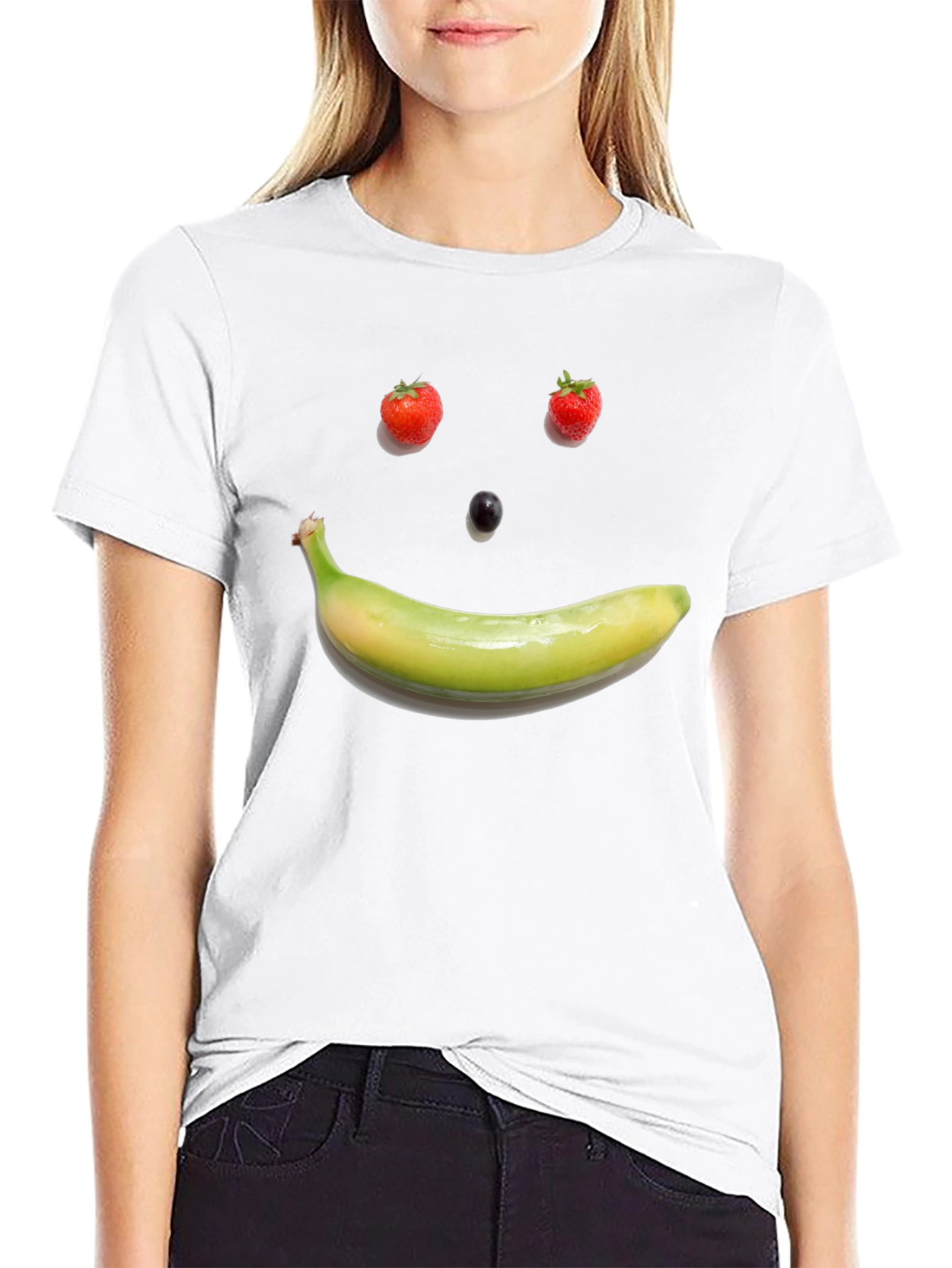 Fruit Face Graphic Tee - Black Cotton T-Shirt - 9