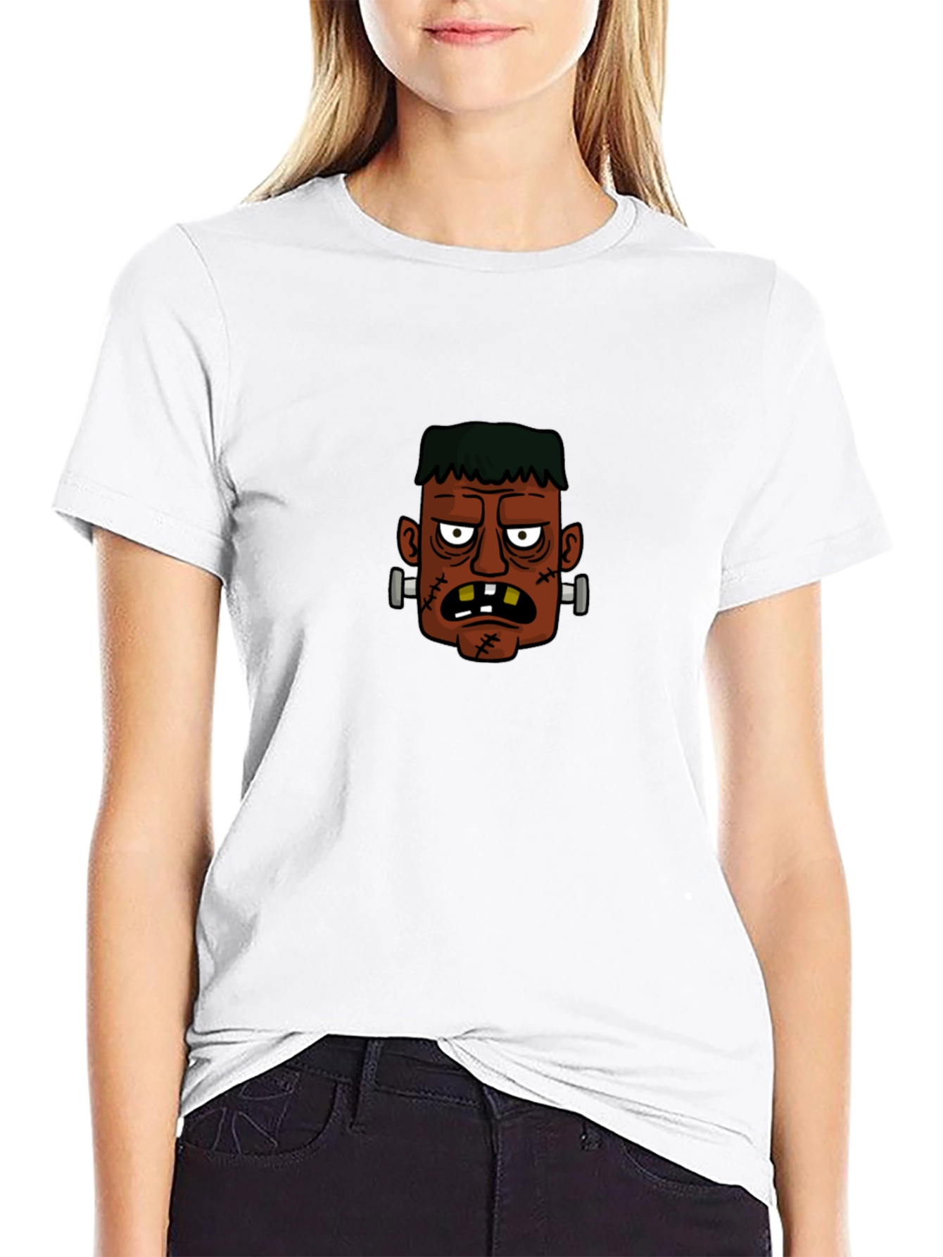 Black Frankenstein Graphic T-Shirt - Black view 9