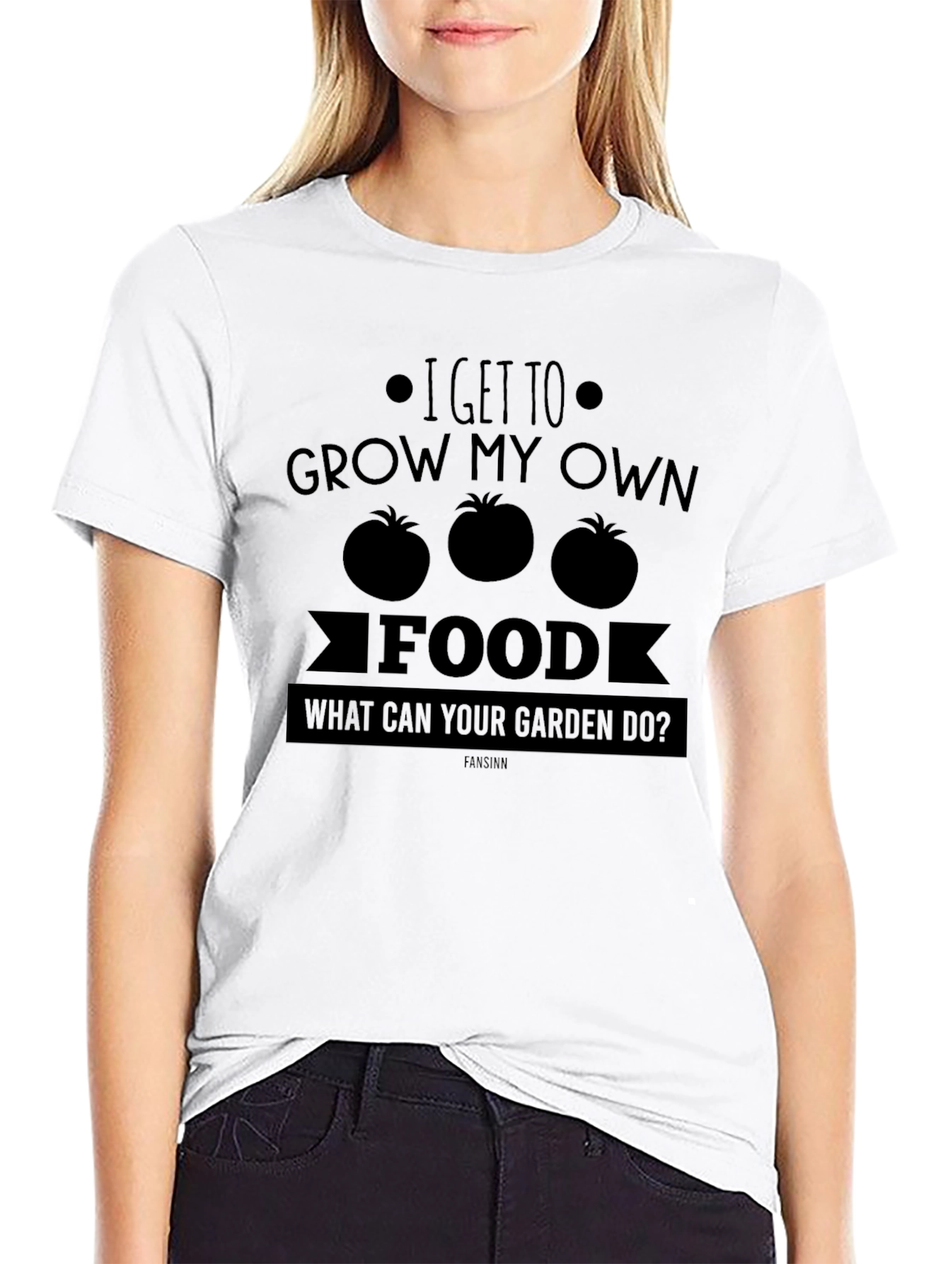 Black Grow Your Own Food Graphic Tee view 9