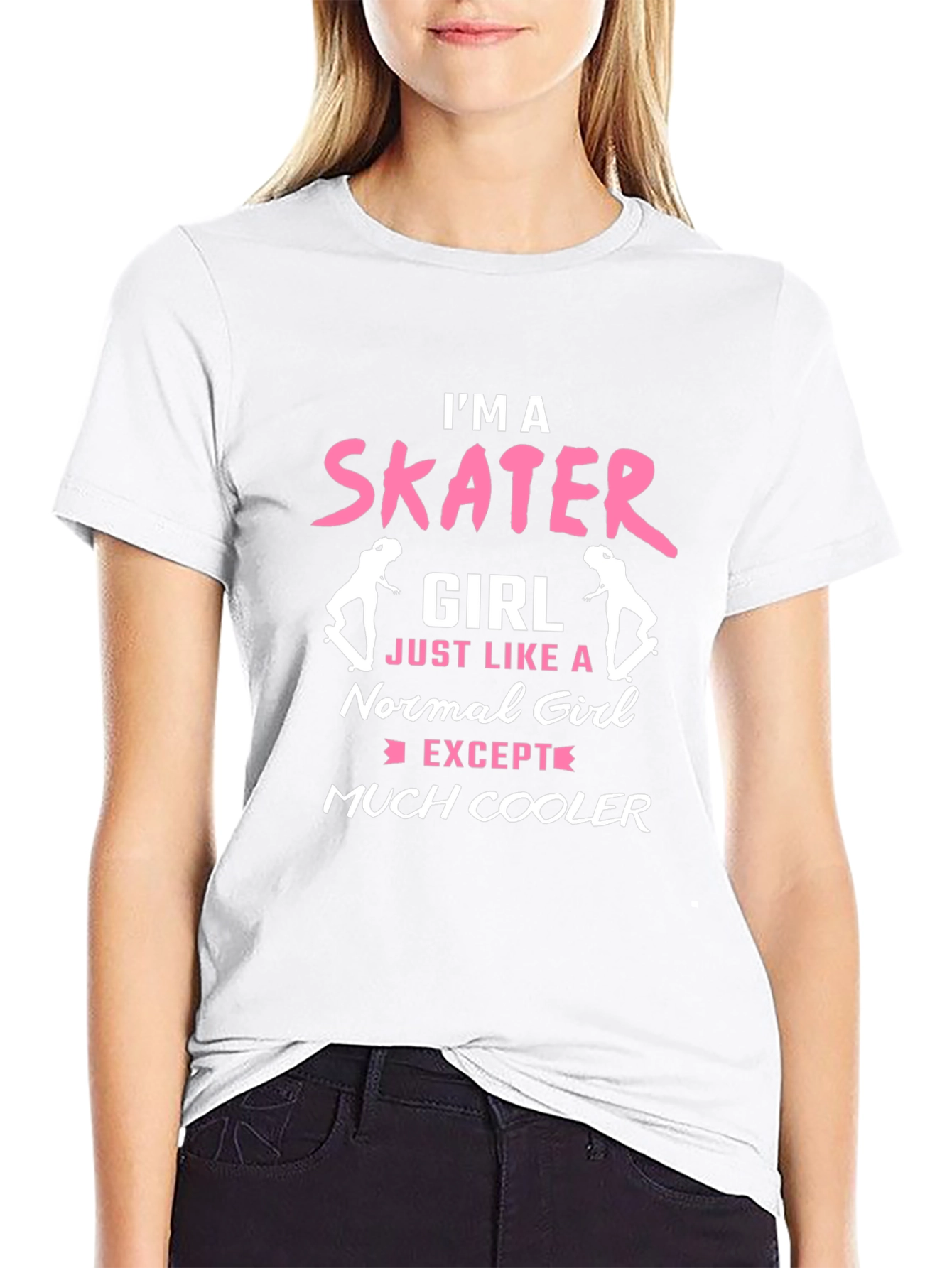 Black Skater Girl T-Shirt - Cool Graphic Tee view 9