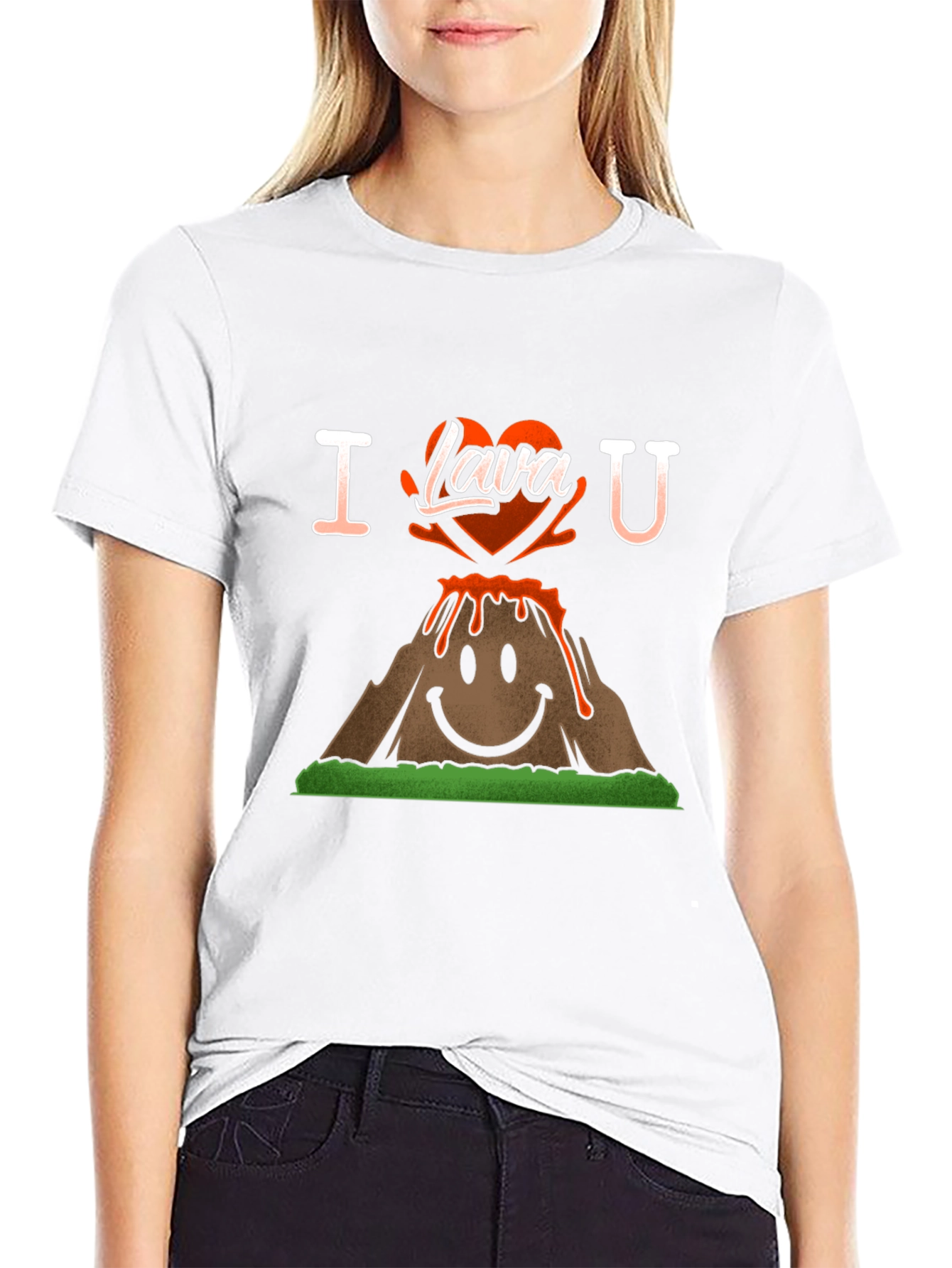I Lava You T-Shirt - Volcano Heart Graphic Tee - 9