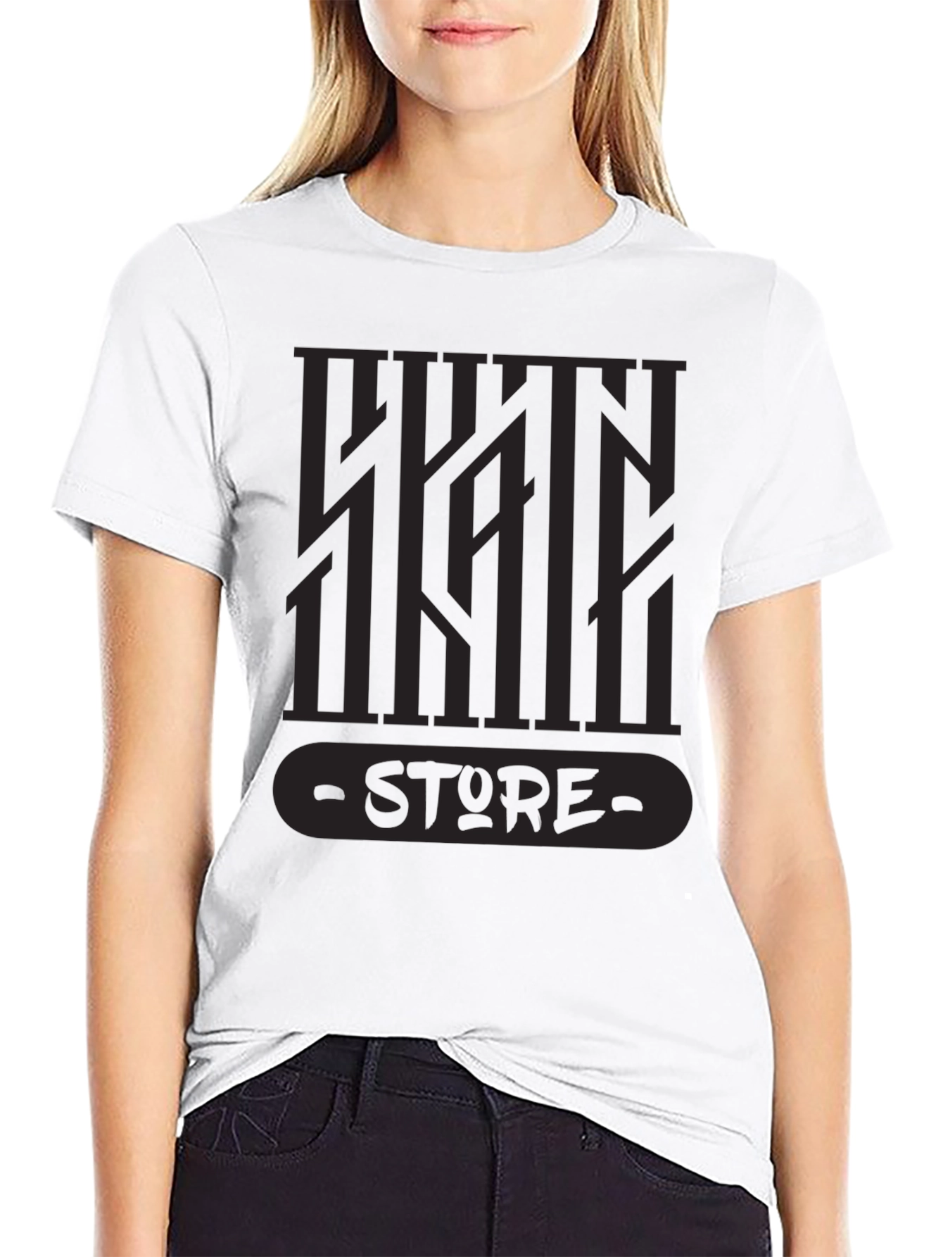 Black Urban Style Graphic Tee - Dark Design view 9