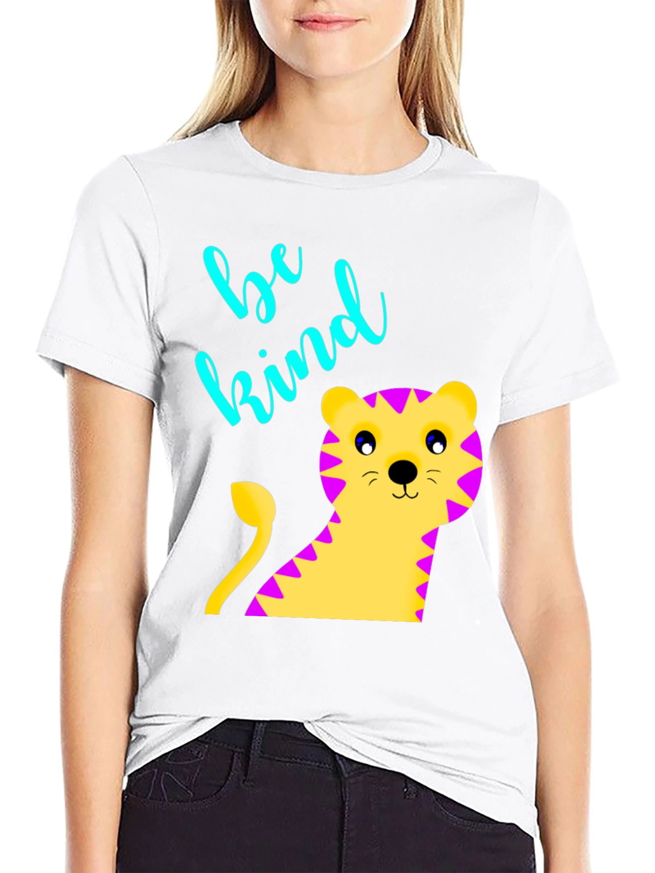 Black Be Kind Tiger Graphic Tee - Unisex view 9