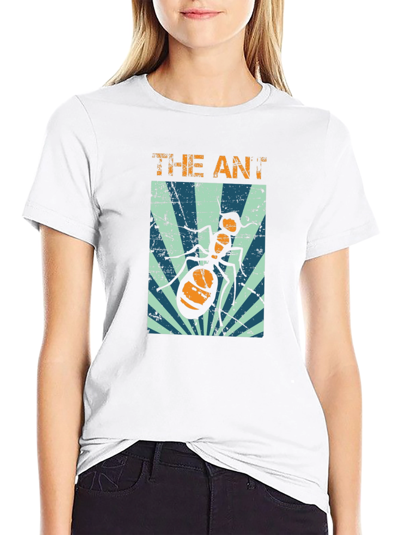 Black The Ant Graphic T-Shirt - Unique Design view 9