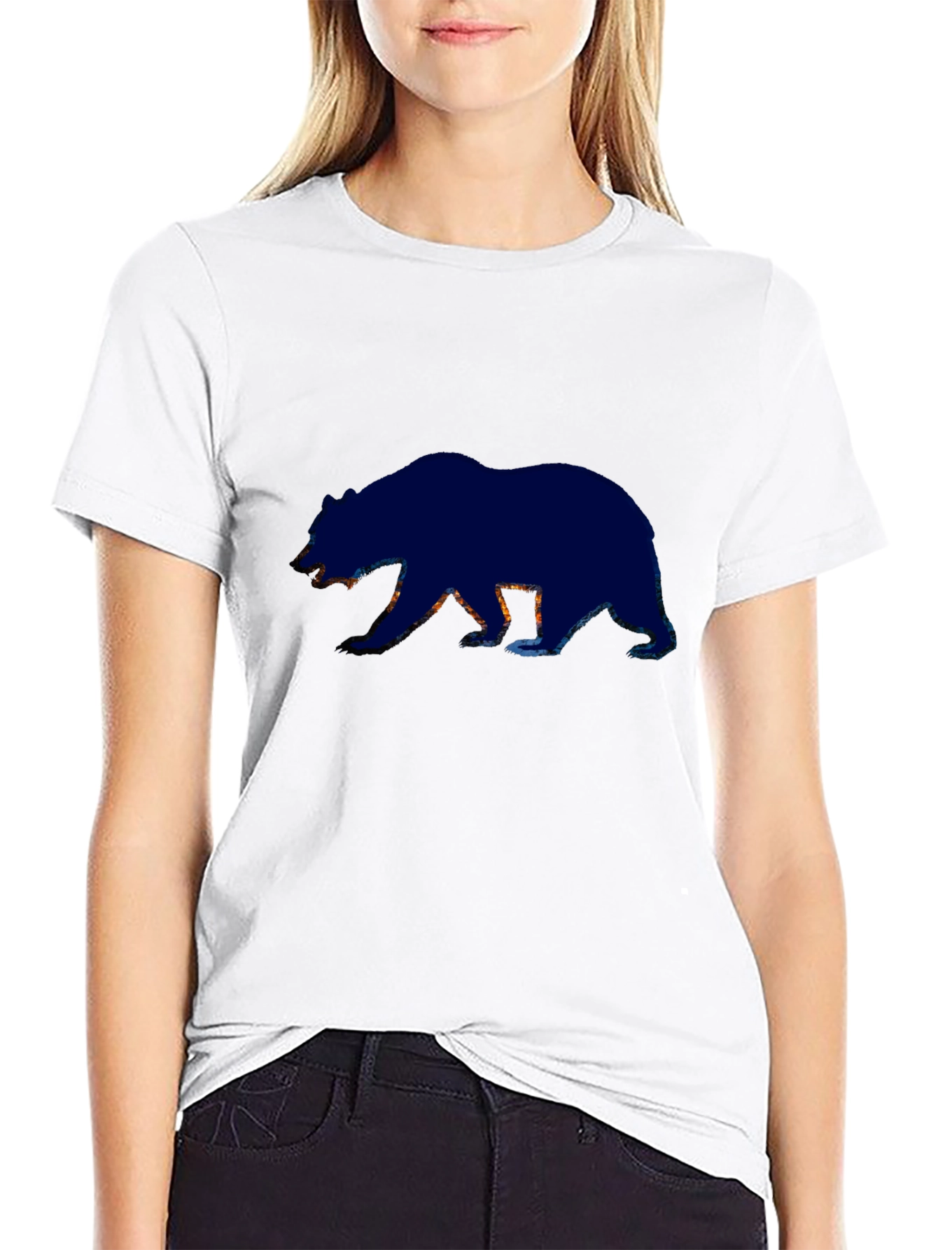 Black Bear Silhouette Graphic Tee - Black view 9