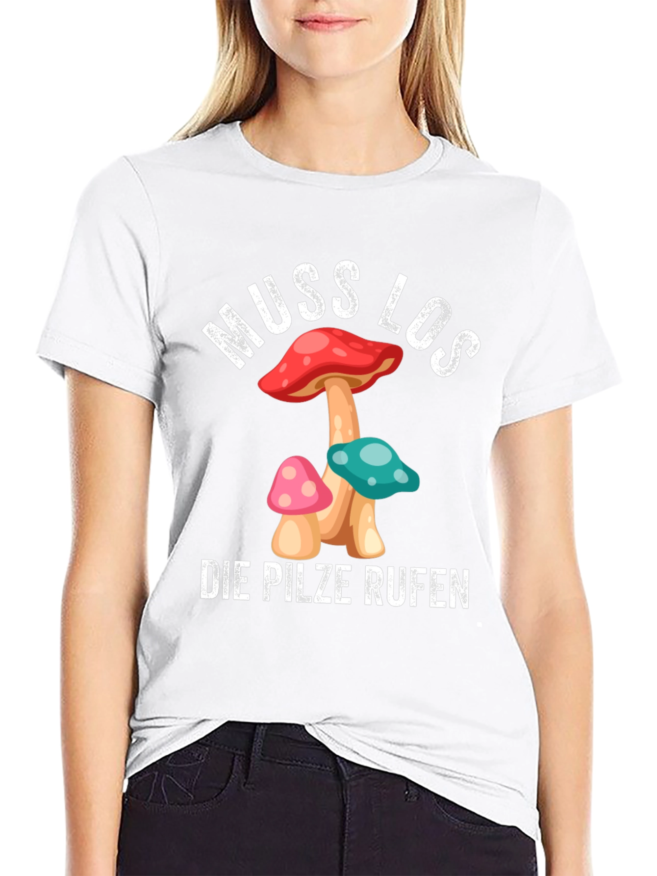 Black Muss Los Die Pilze Rufen Mushroom T-Shirt view 9