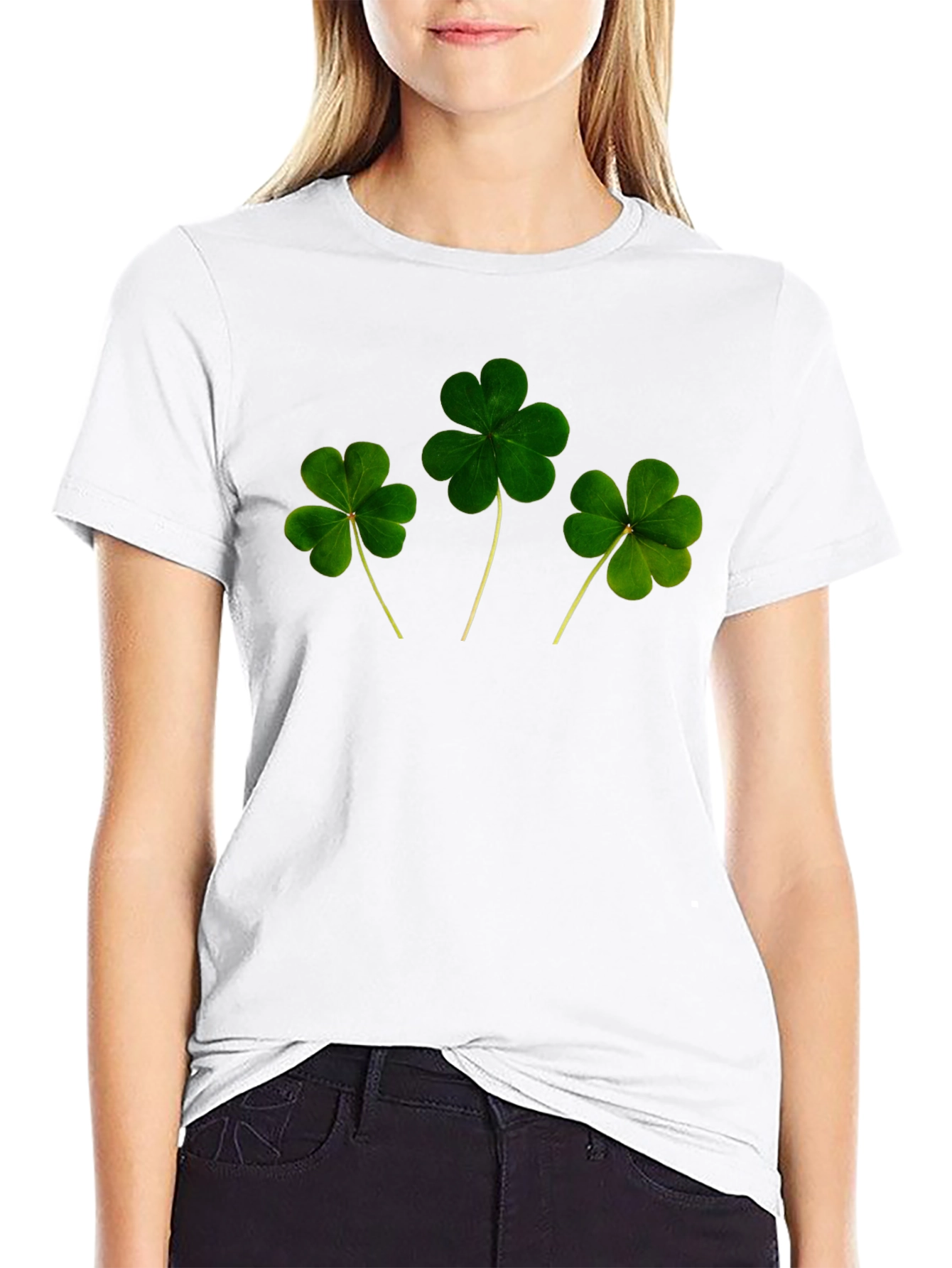 Black Lucky Clover T-Shirt - St. Patrick's Day view 9