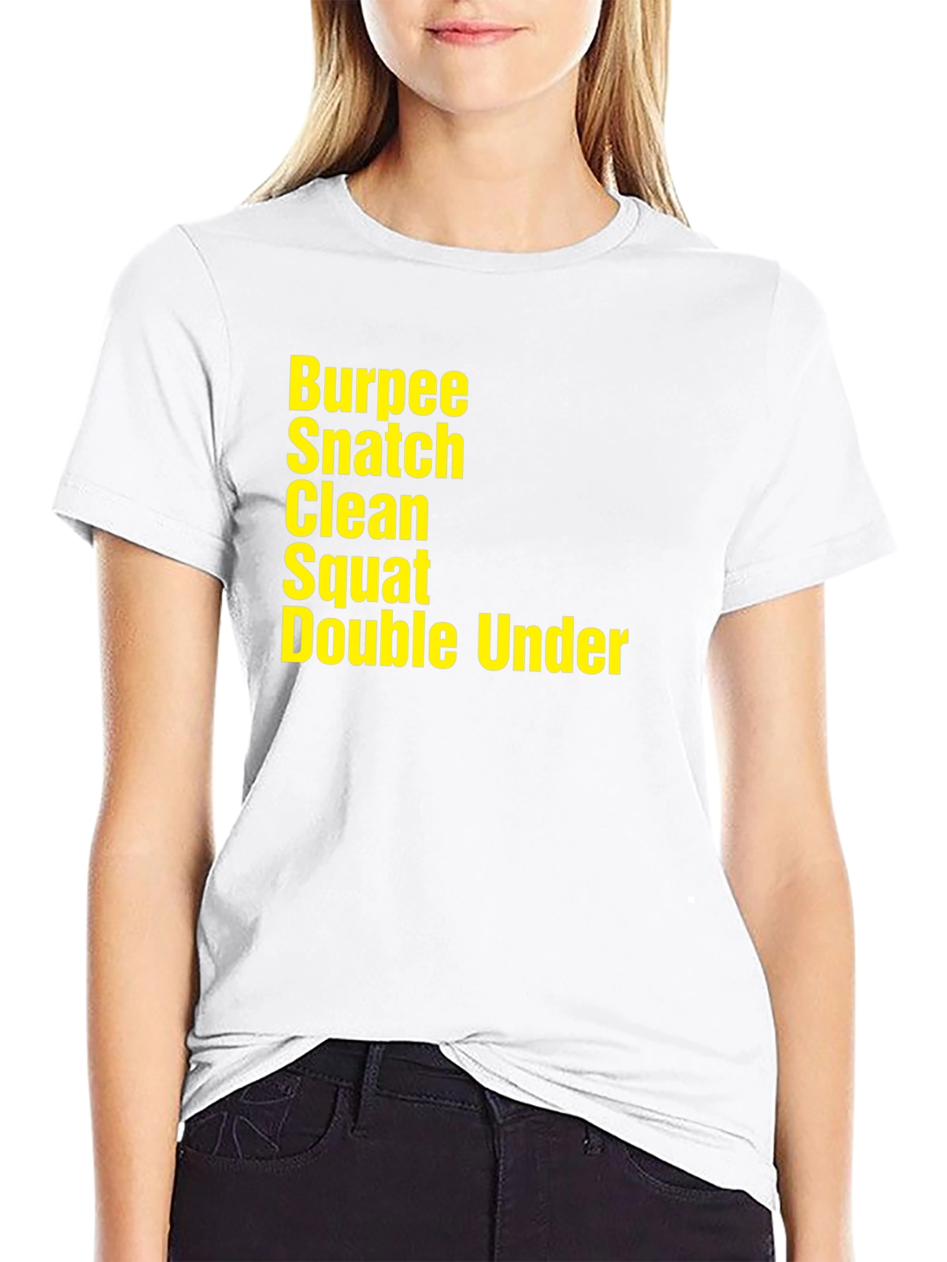 Black Workout Exercise T-Shirt - Burpee Snatch Clean Squat Under view 9