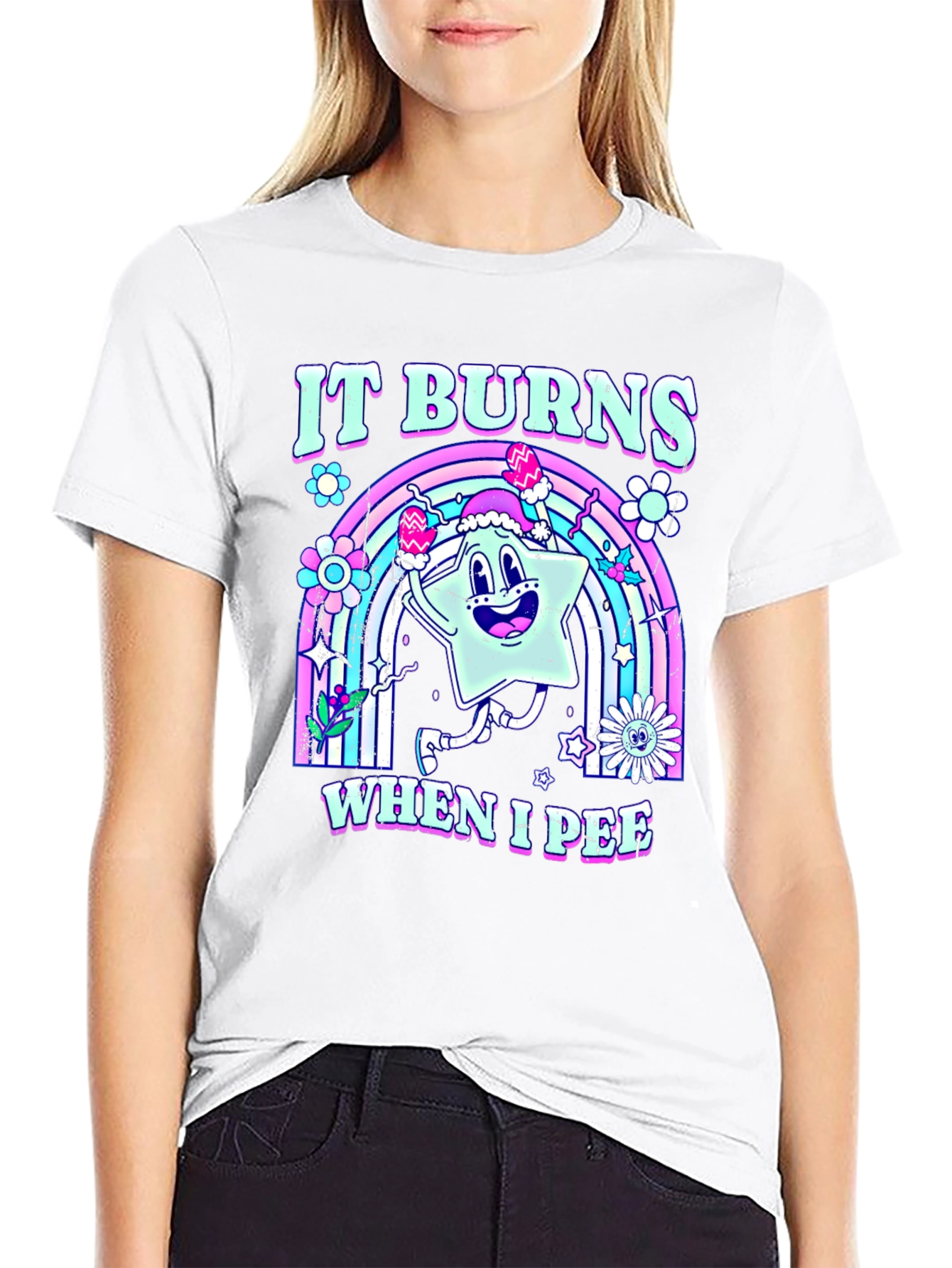 Black It Burns When I Pee Graphic Tee view 9