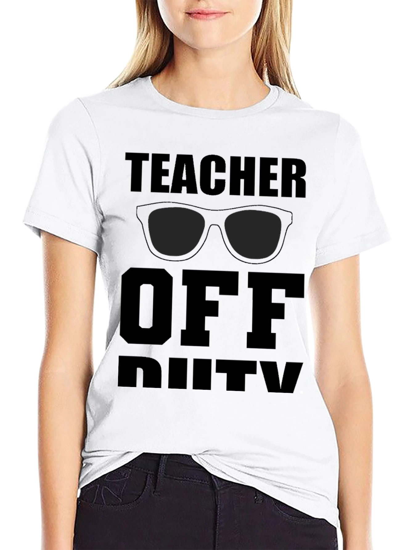 Black Teacher Off Duty T-Shirt - Summer Break Relax Mode view 9