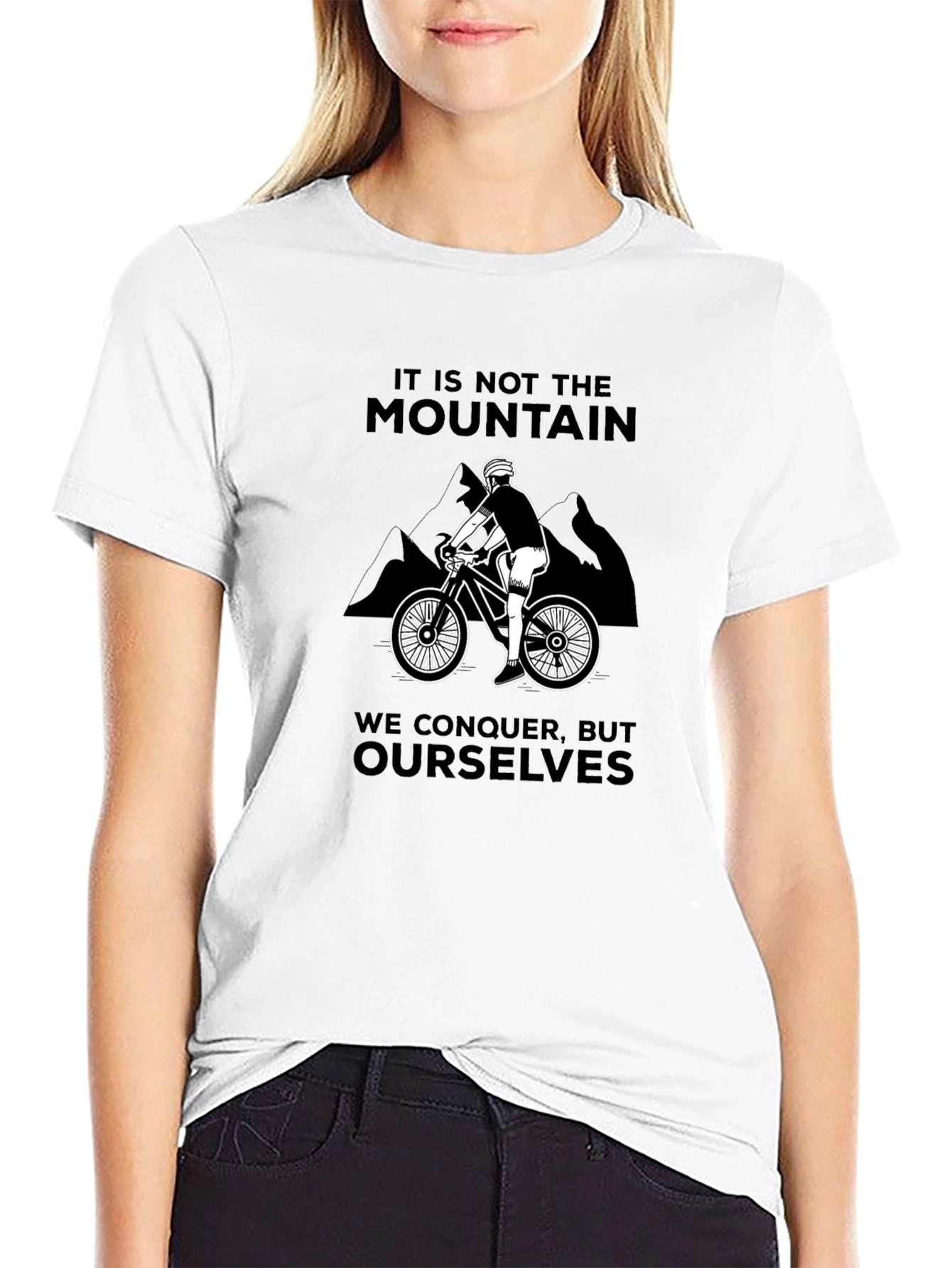 Black Mountain Biking T-Shirt - Conquer Yourself view 9