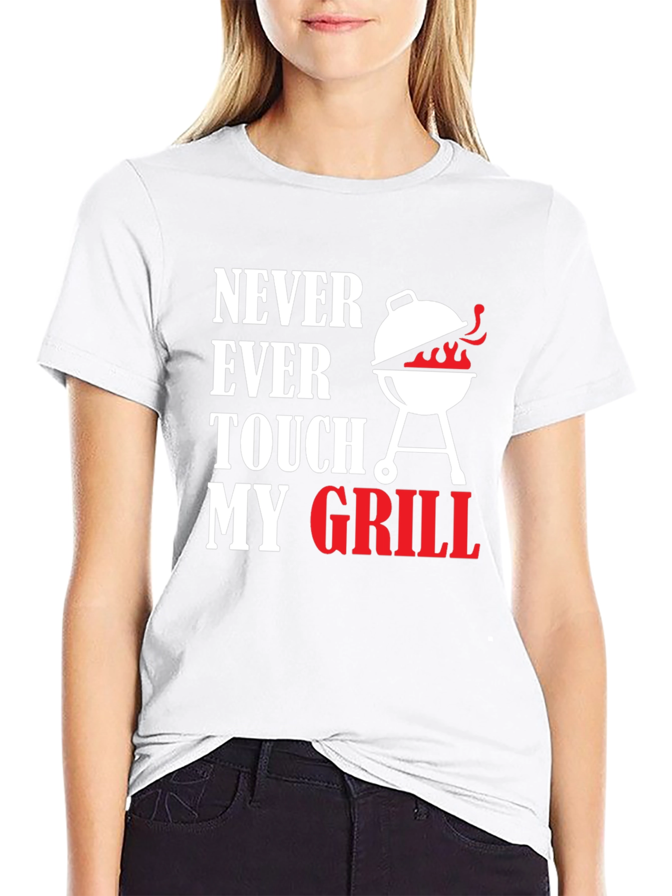 Black Never Ever Touch My Grill T-Shirt view 9