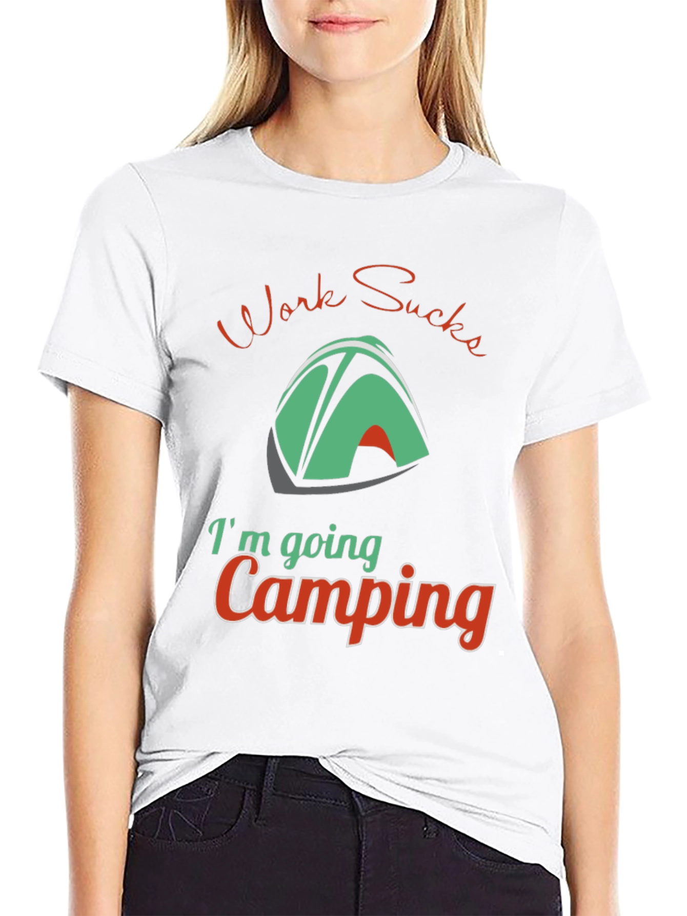 Black Work Sucks, I'm Going Camping T-Shirt view 9