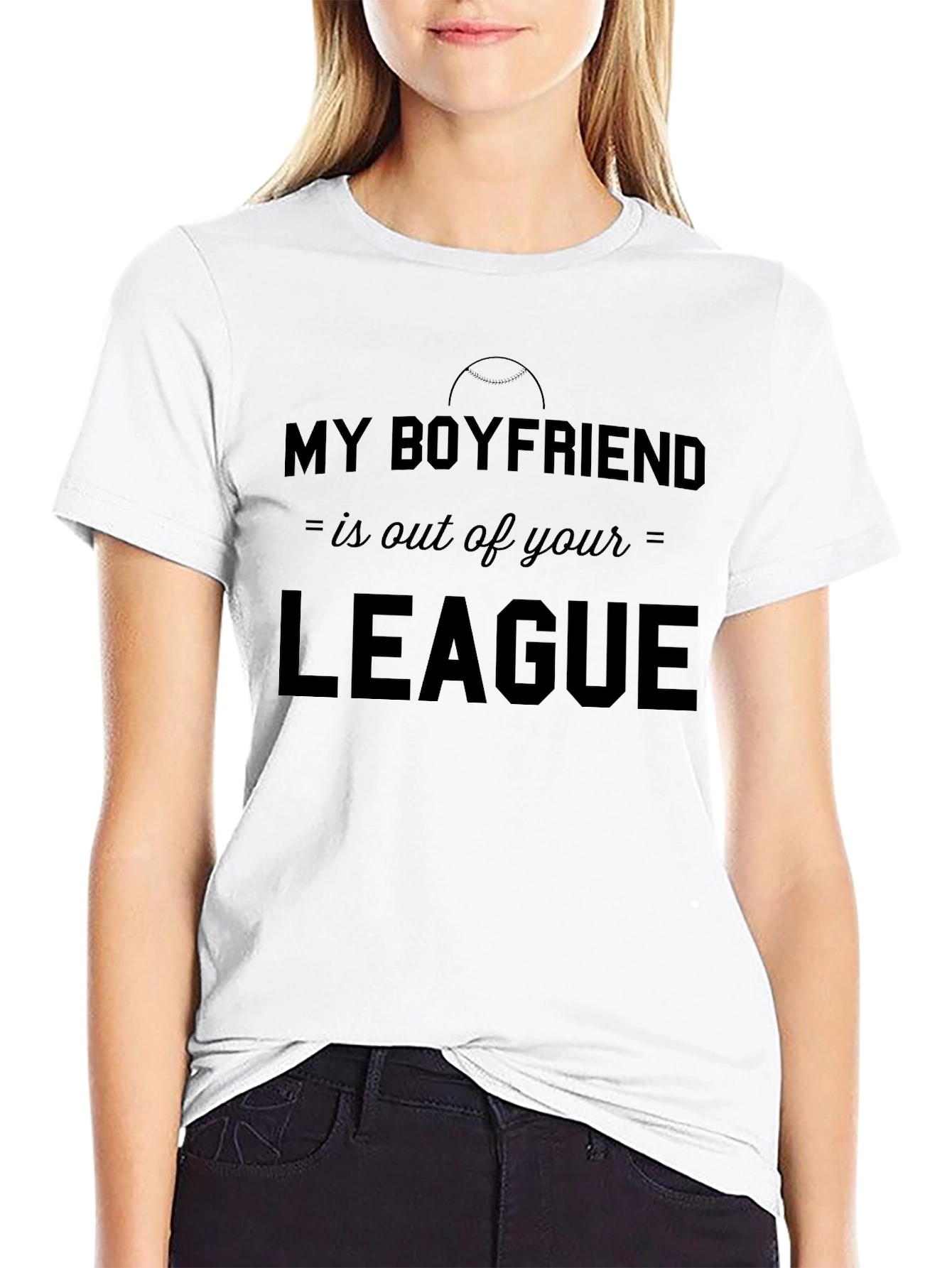 Black My Boyfriend Is Out Of Your League Graphic Tee view 9