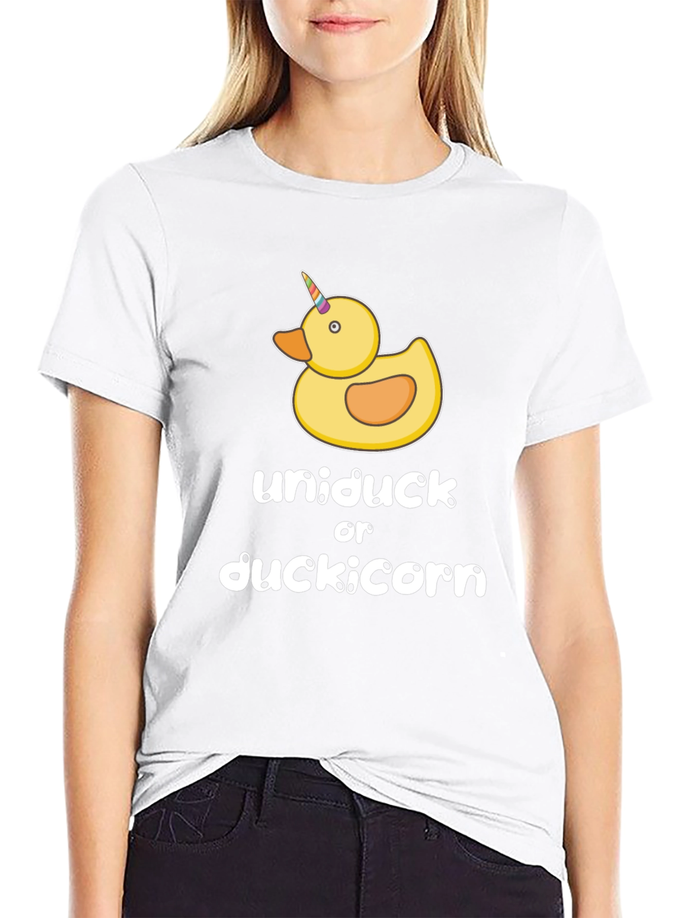 Black Uniduck or Duckicorn T-Shirt - Novelty Tee view 9