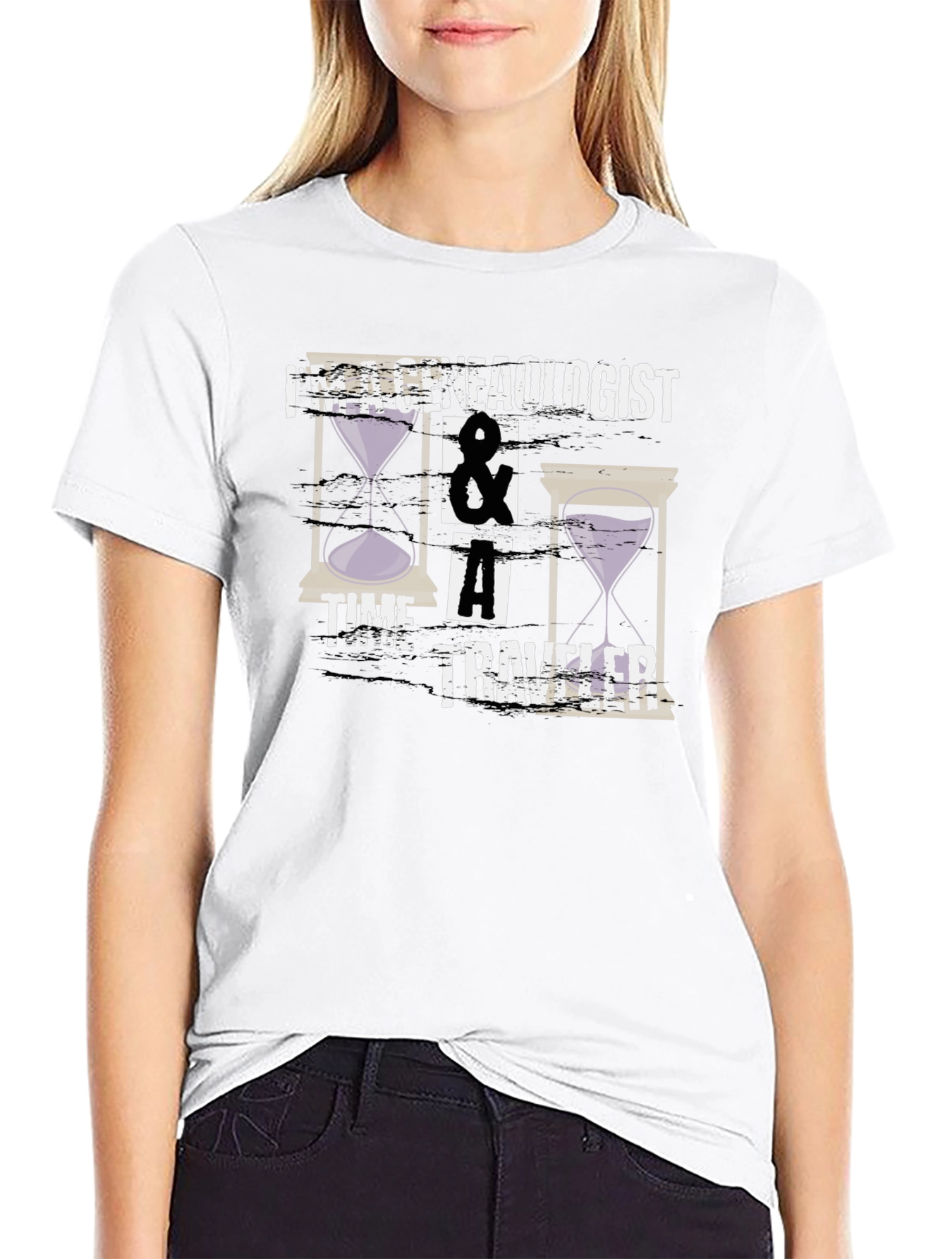 Black Genealogist & Time Traveler Black T-Shirt view 9