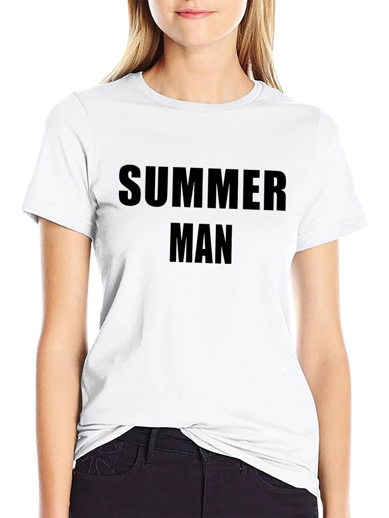 Black Summer Man Black Graphic Tee - Stylish Casual Wear view 9
