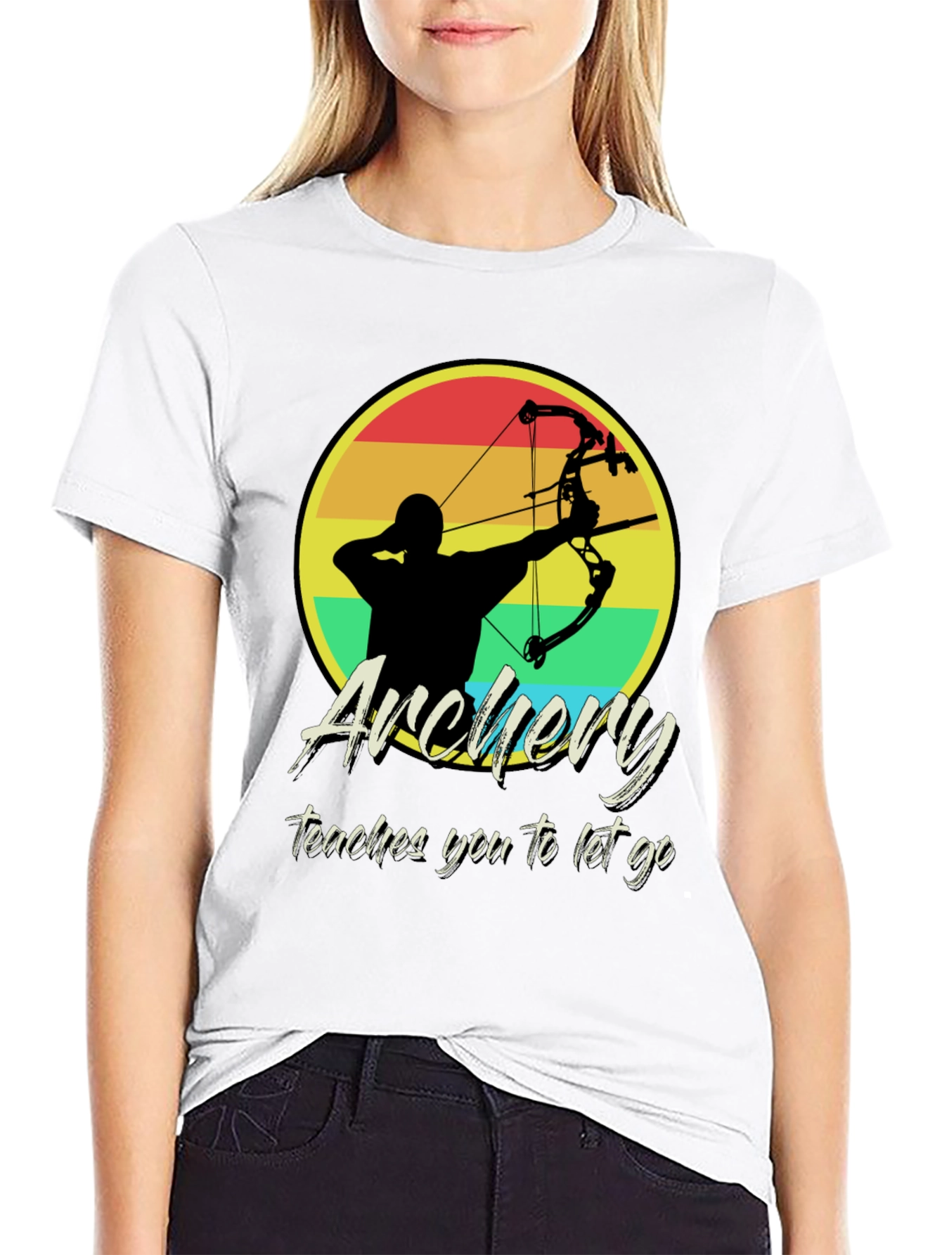 Black Archery Teaches You To Let Go T-Shirt view 9