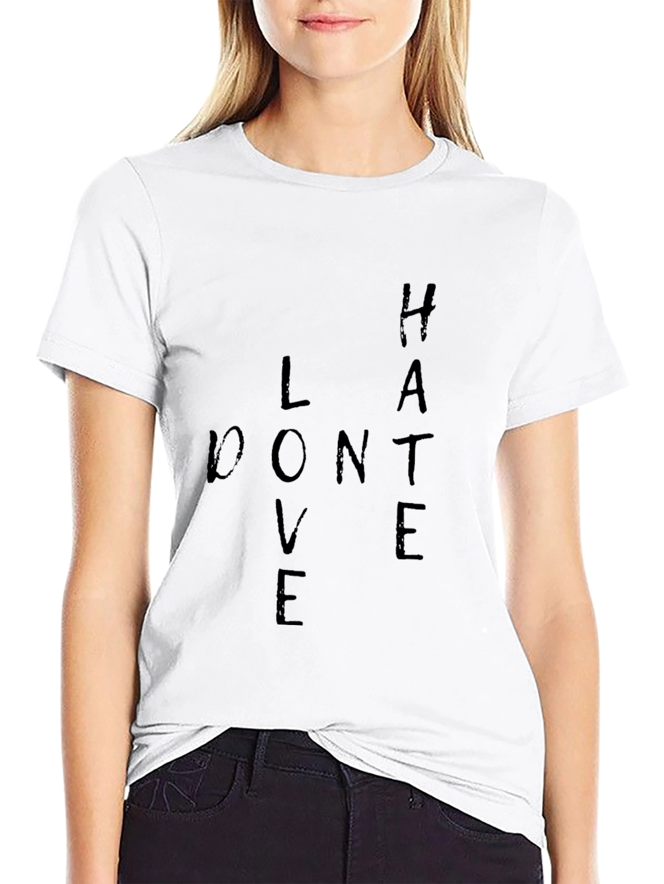 Black Love Don't Hate Graphic T-Shirt view 9