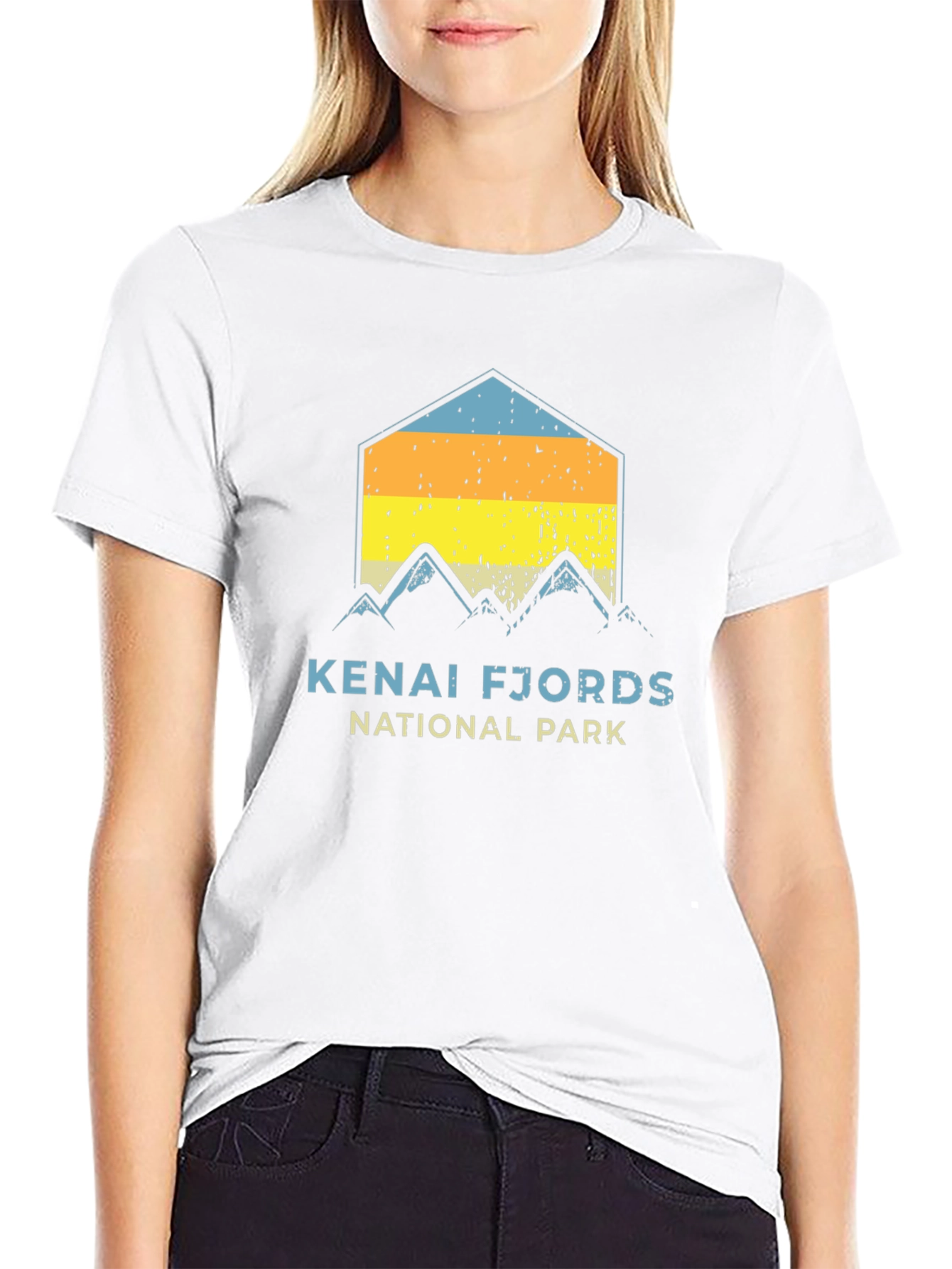 Black Kenai Fjords National Park Black T-Shirt view 9