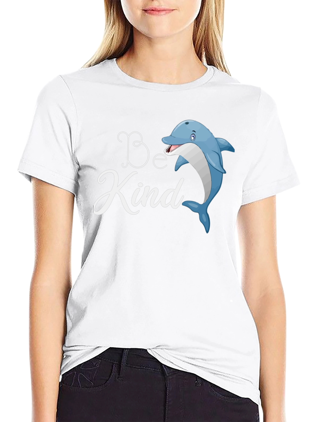 Be Kind Dolphin T-Shirt - Cute Graphic Tee - 9