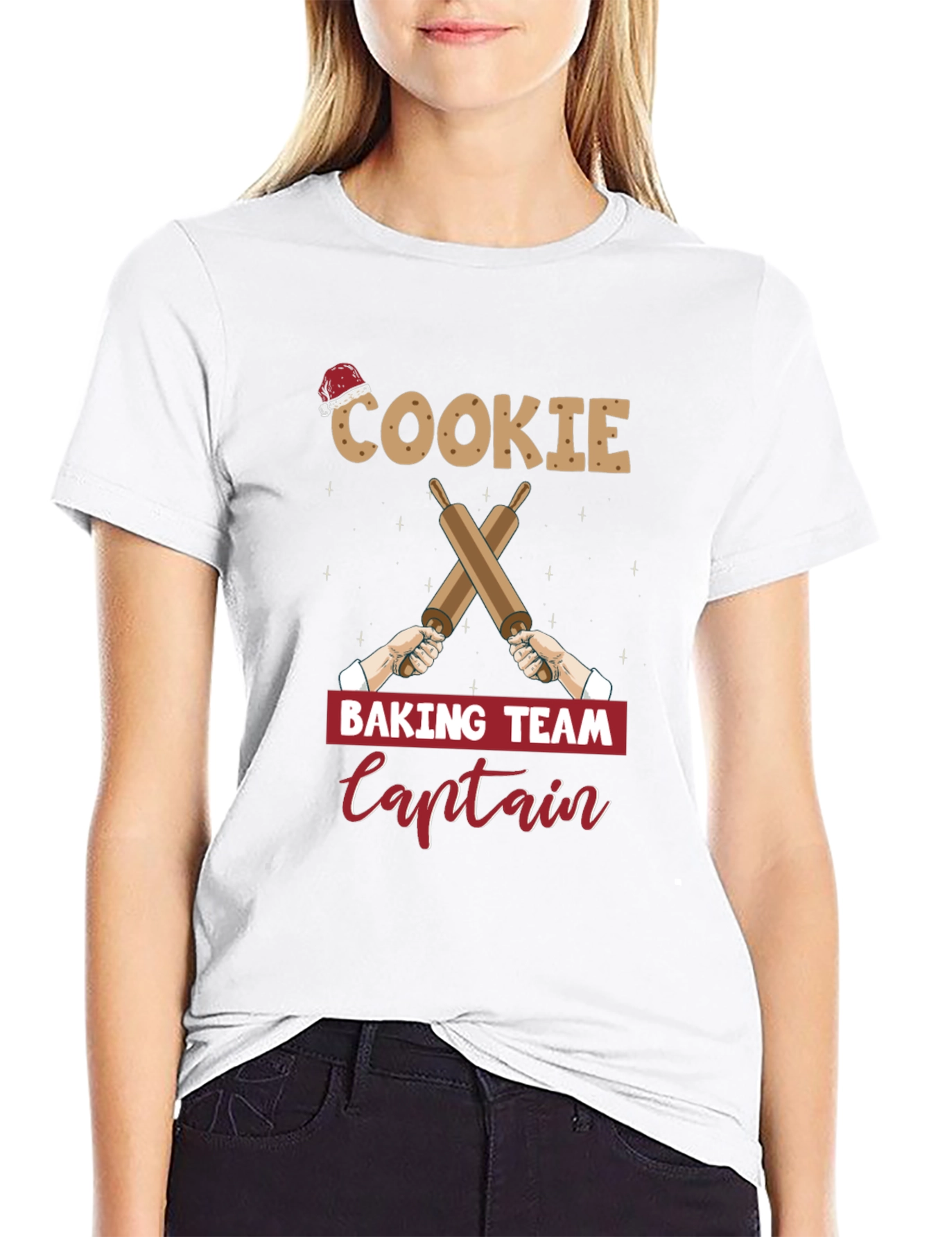 Black Cookie Baking Team Captain T-Shirt view 9
