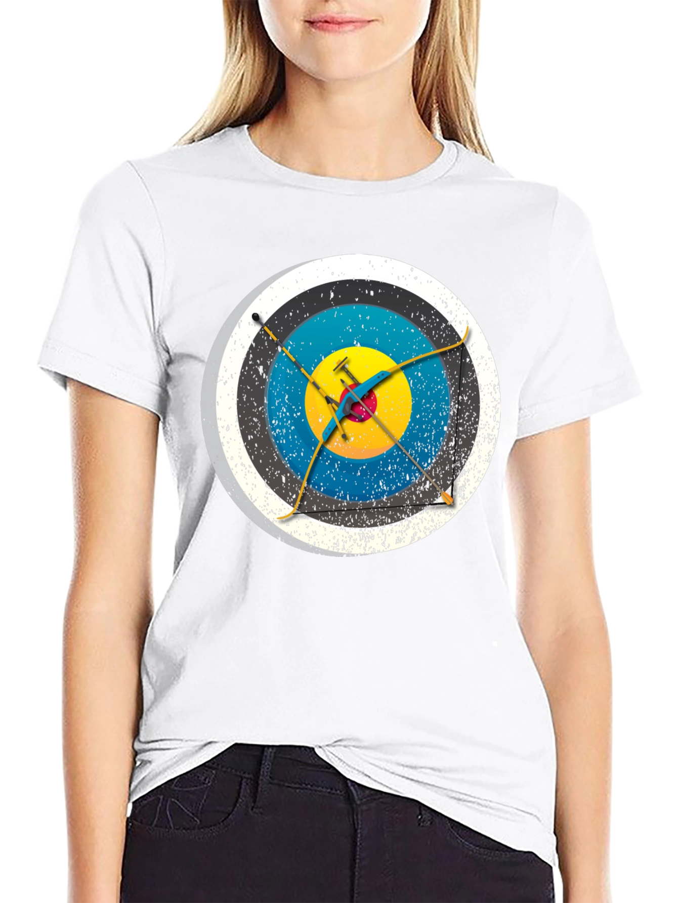 Black Archery Target Graphic T-Shirt view 9