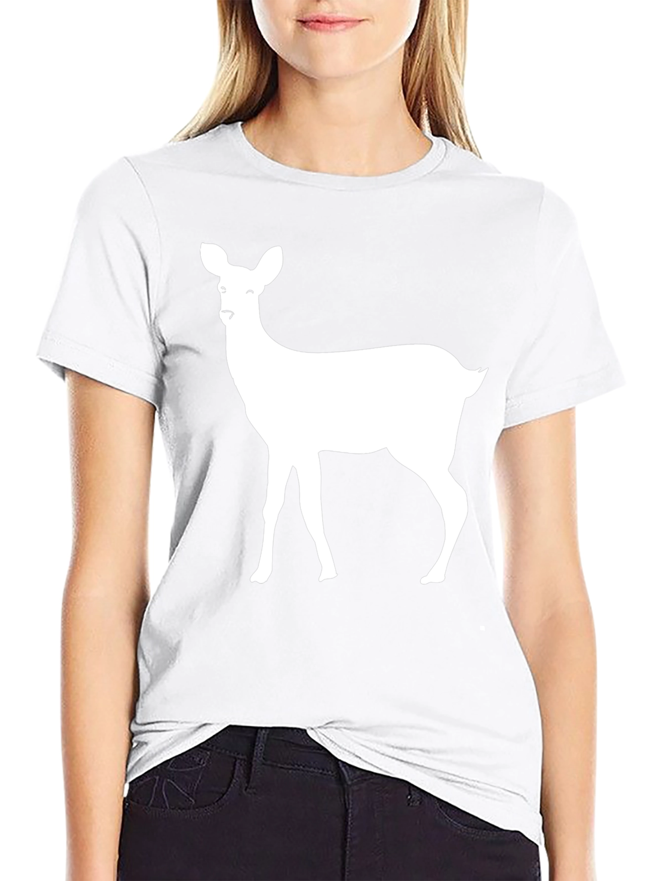Black Deer Graphic Tee - Stylish Black Cotton T-Shirt view 9