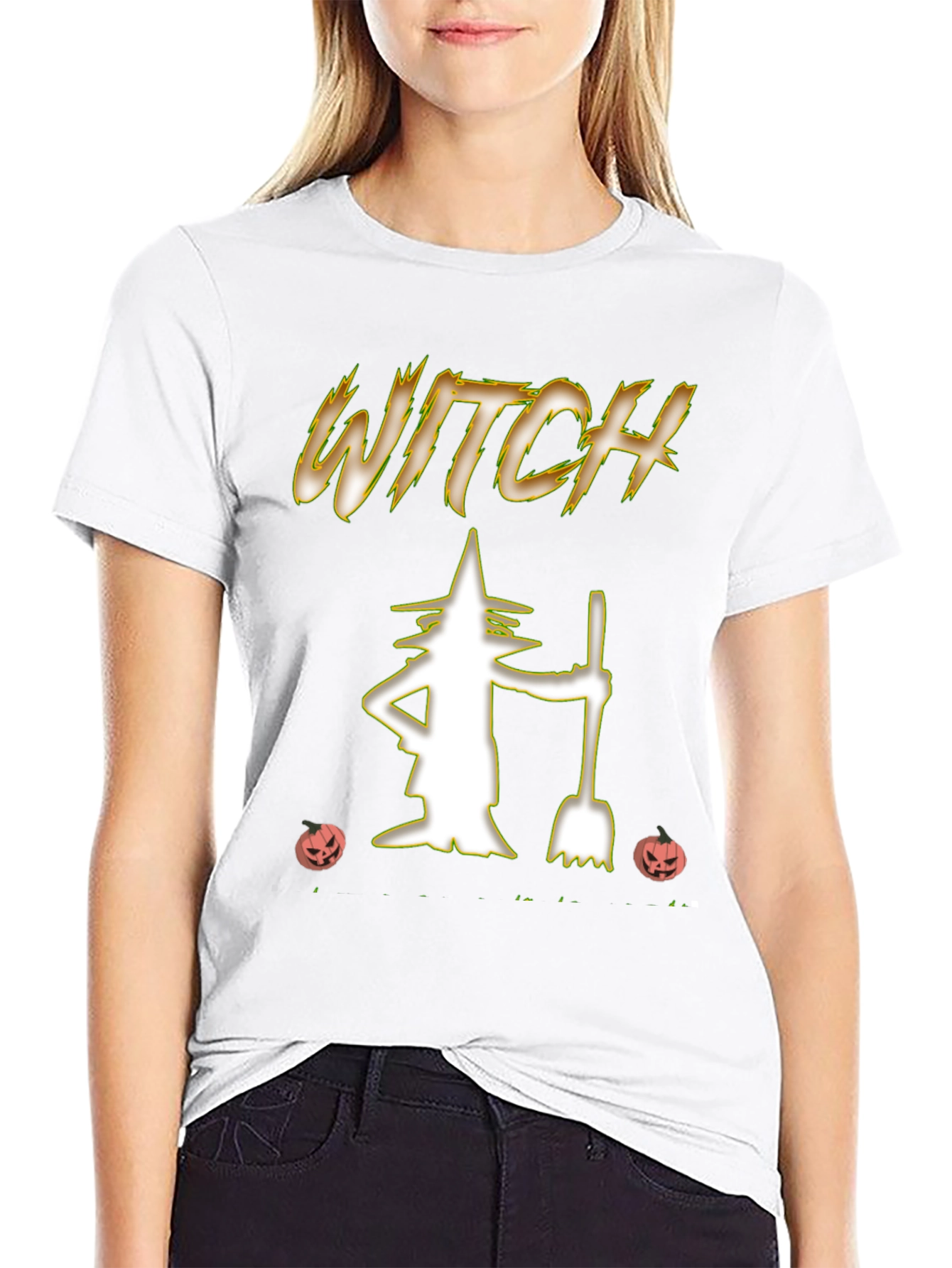 Black Witch Halloween T-Shirt view 9