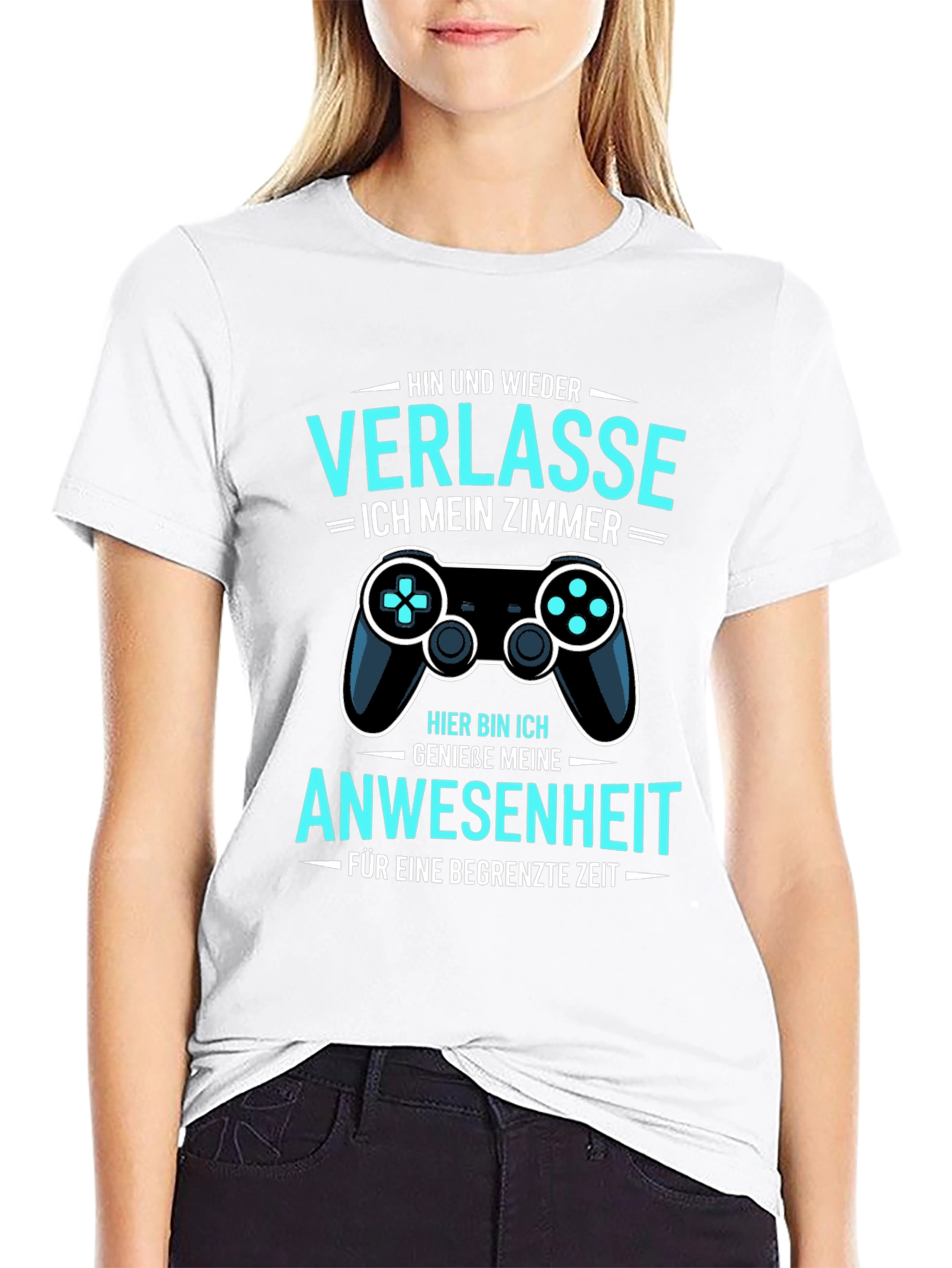 Black Gamer Humor T-Shirt: Verlasse Ich Mein Zimmer view 9