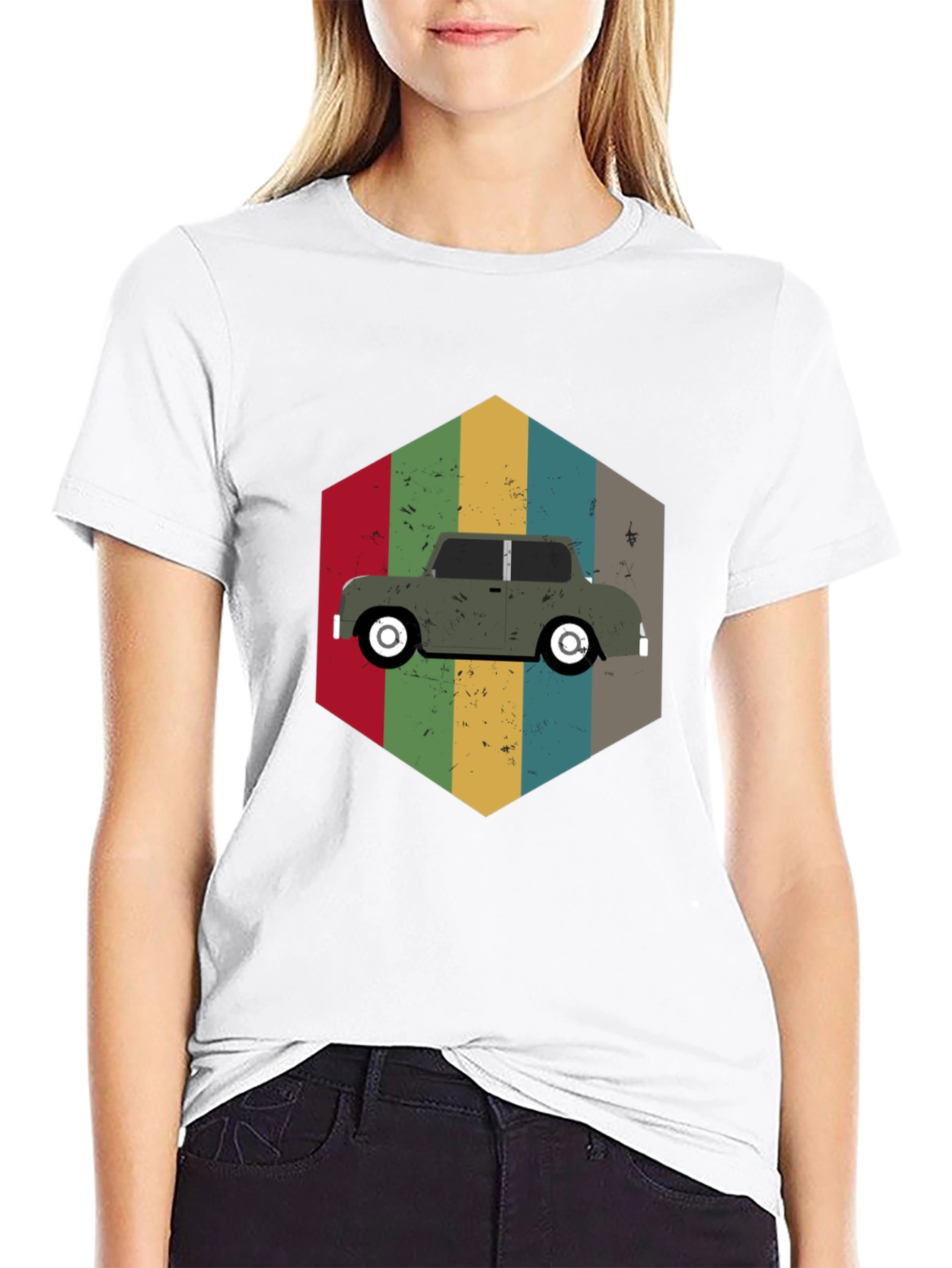 Black Vintage Car Graphic T-Shirt - Retro Style view 9