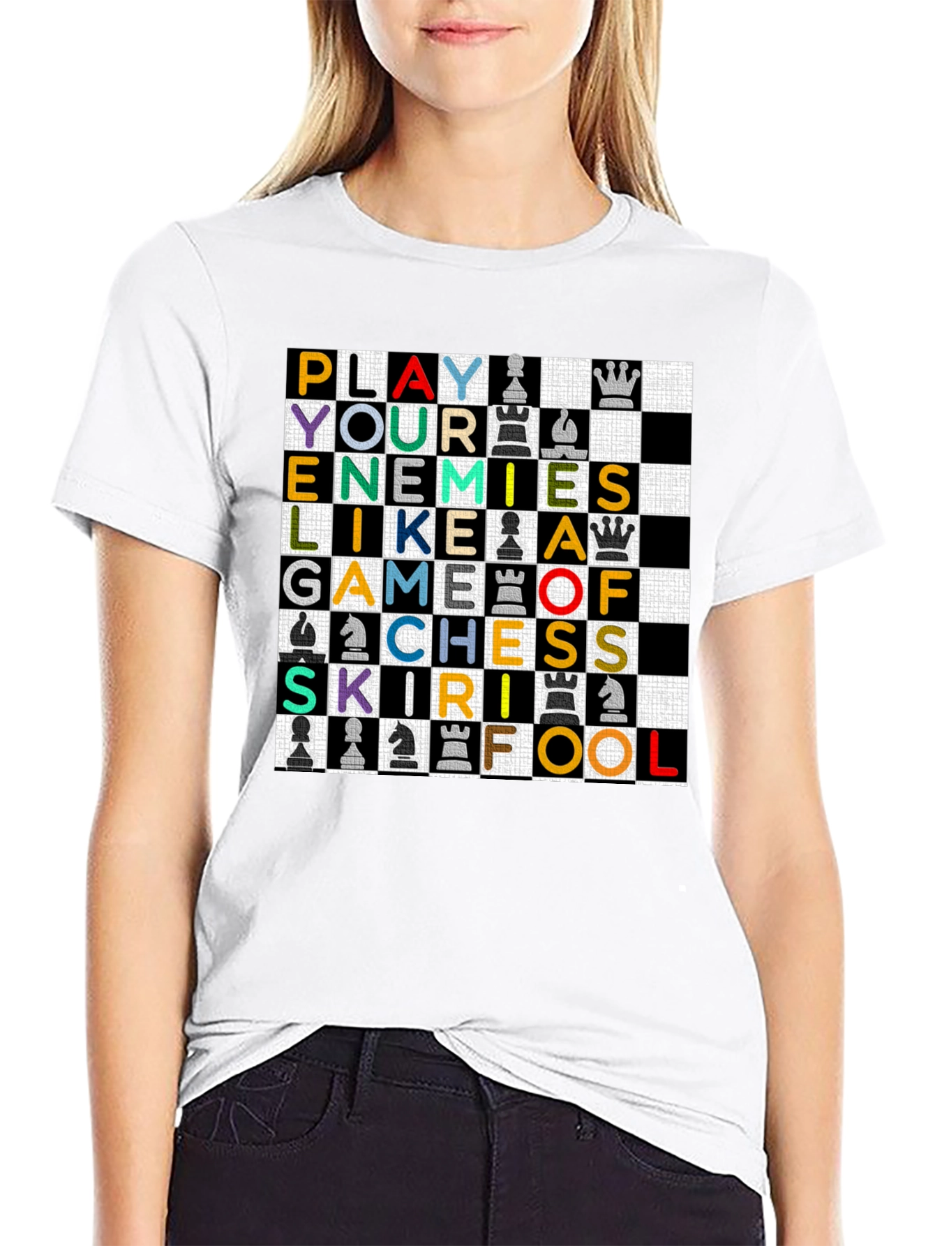 Black Play Your Enemies Like a Game of Chess T-Shirt view 9