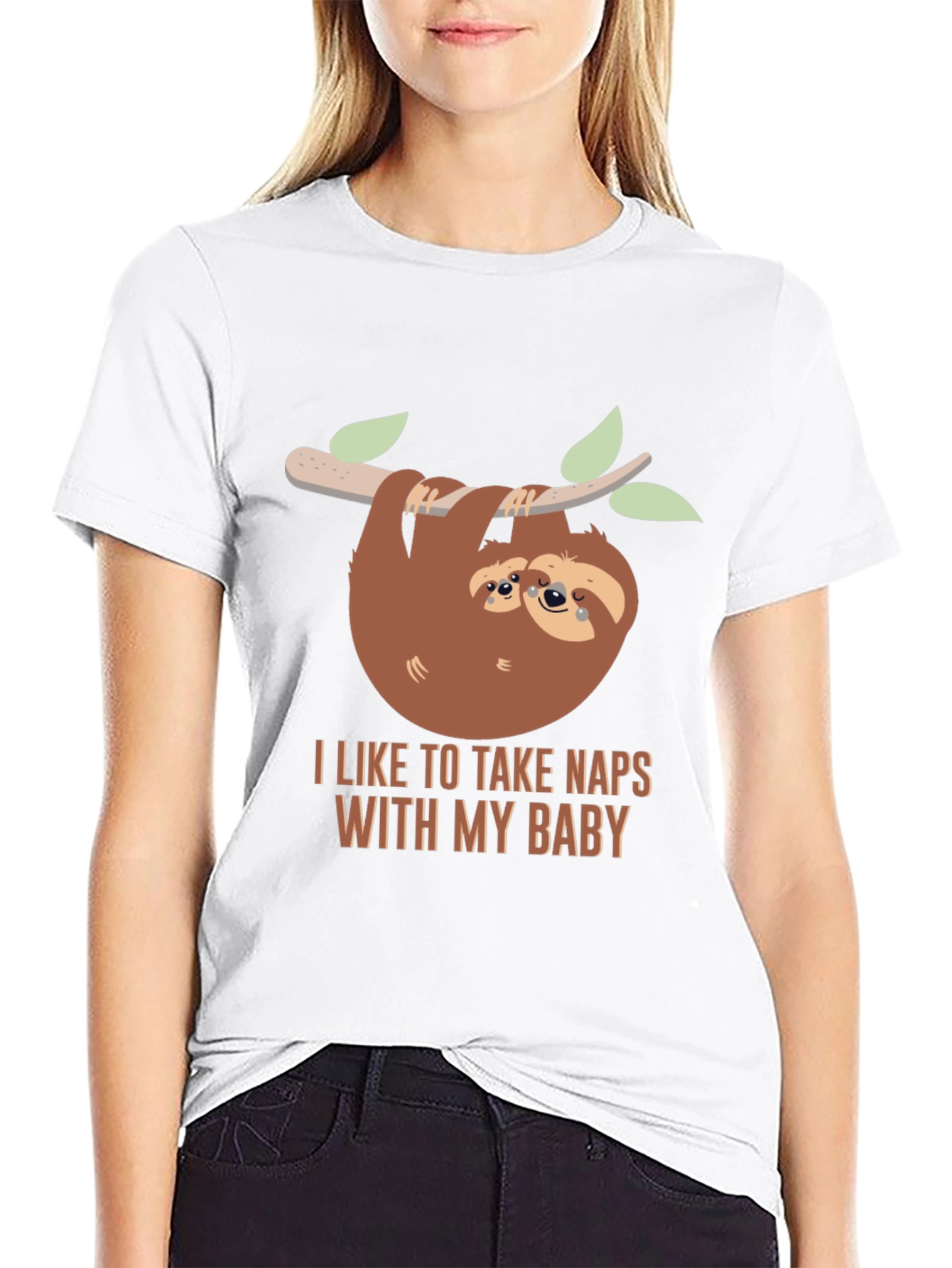 Nap Time Sloth T-Shirt - "I Like to Take Naps With My Baby" - 9
