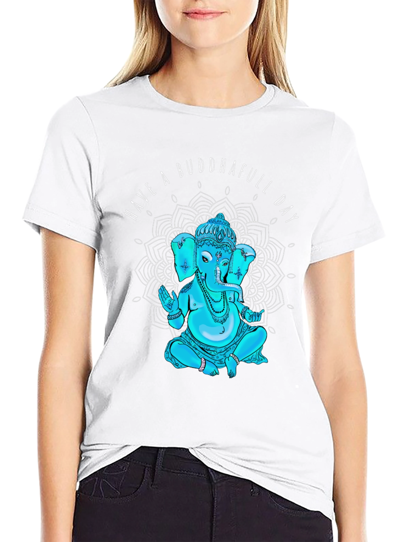 Black Buddhafull Day Graphic T-Shirt view 9