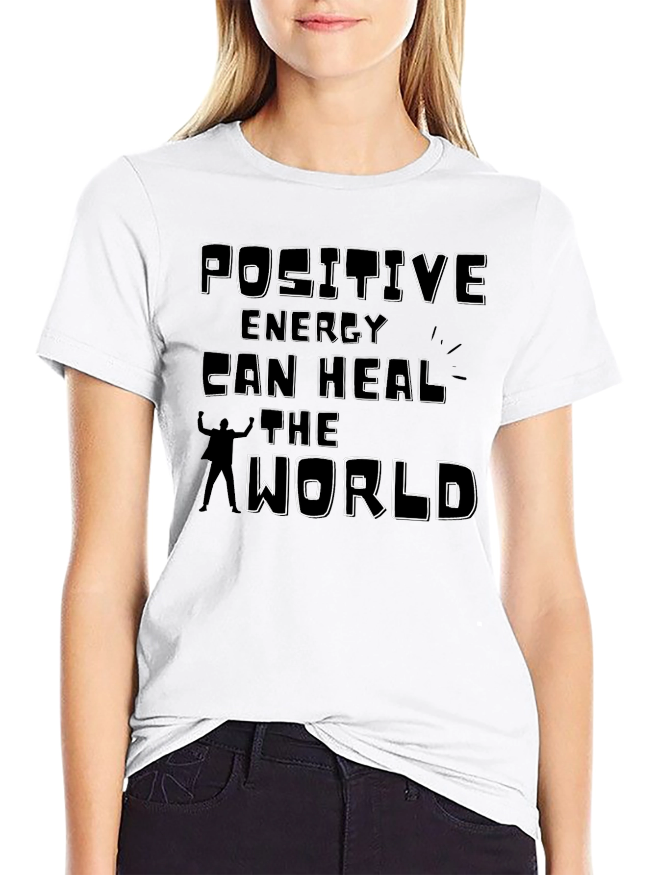 Black Positive Energy Can Heal the World T-Shirt view 9