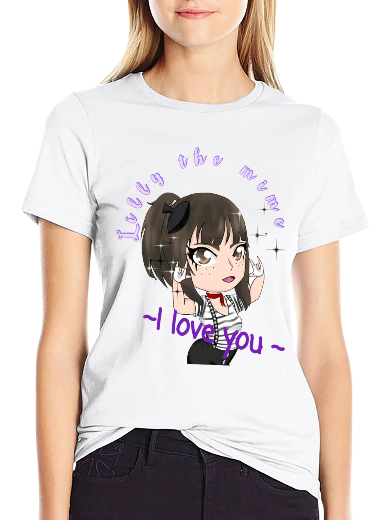 Black Lilly the Mime Graphic Tee view 9