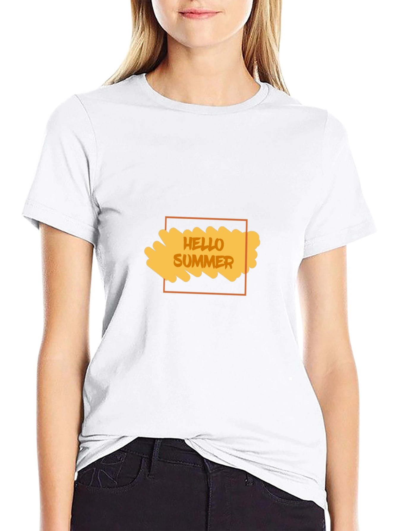 Black Hello Summer Black T-Shirt view 9
